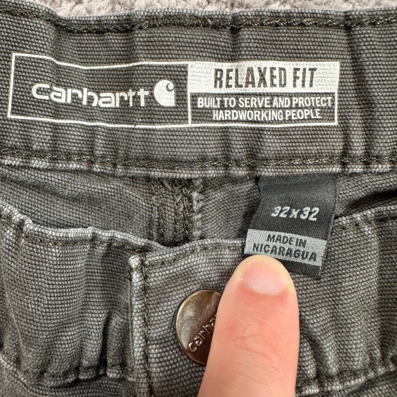 Carhartt Carhartt Relaxed Fit Work Pants Men's 32x32 Gray Canvas Size US 32 / EU 48 - 6 Thumbnail