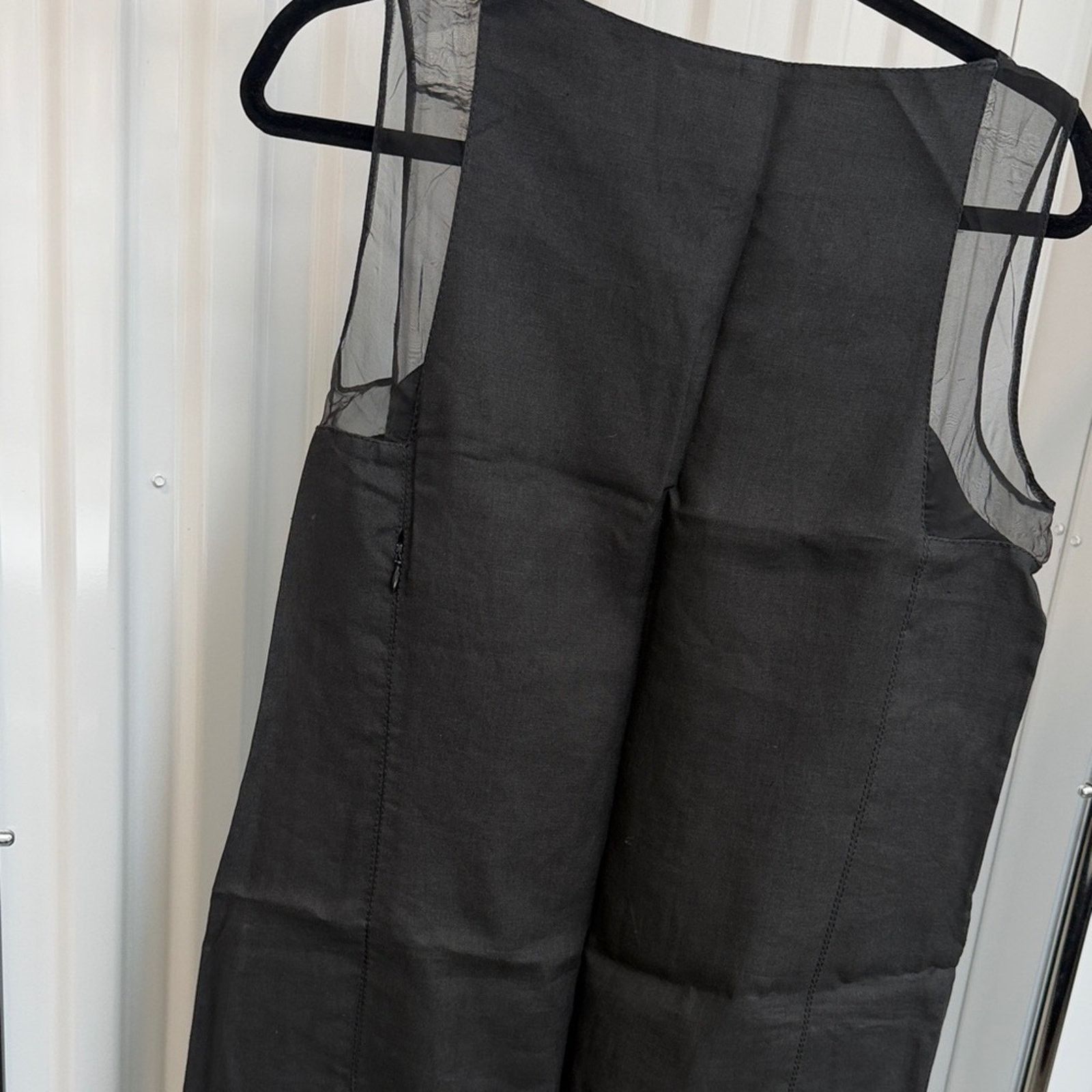 Gianfranco Ferre Gianfranco Ferre Black shift Dress with Sheer Accents 12 Size XL / US 12-14 / IT 48-50 - 8 Thumbnail