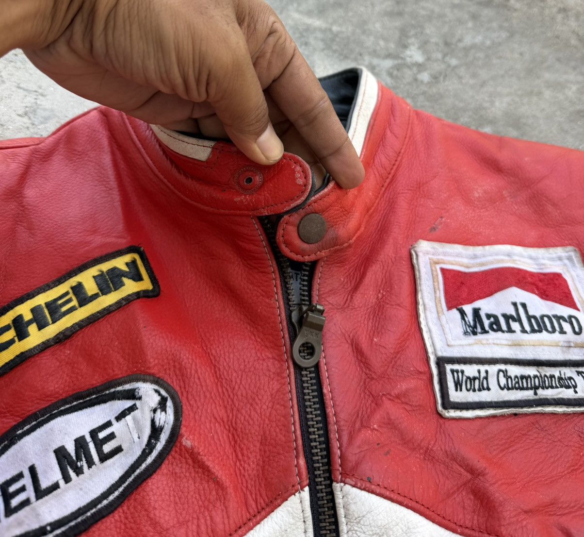 Marlboro Rare 90s Vintage Marlboro Racing Motorsport Leather Jacket Size US M / EU 48-50 / 2 - 12 Thumbnail