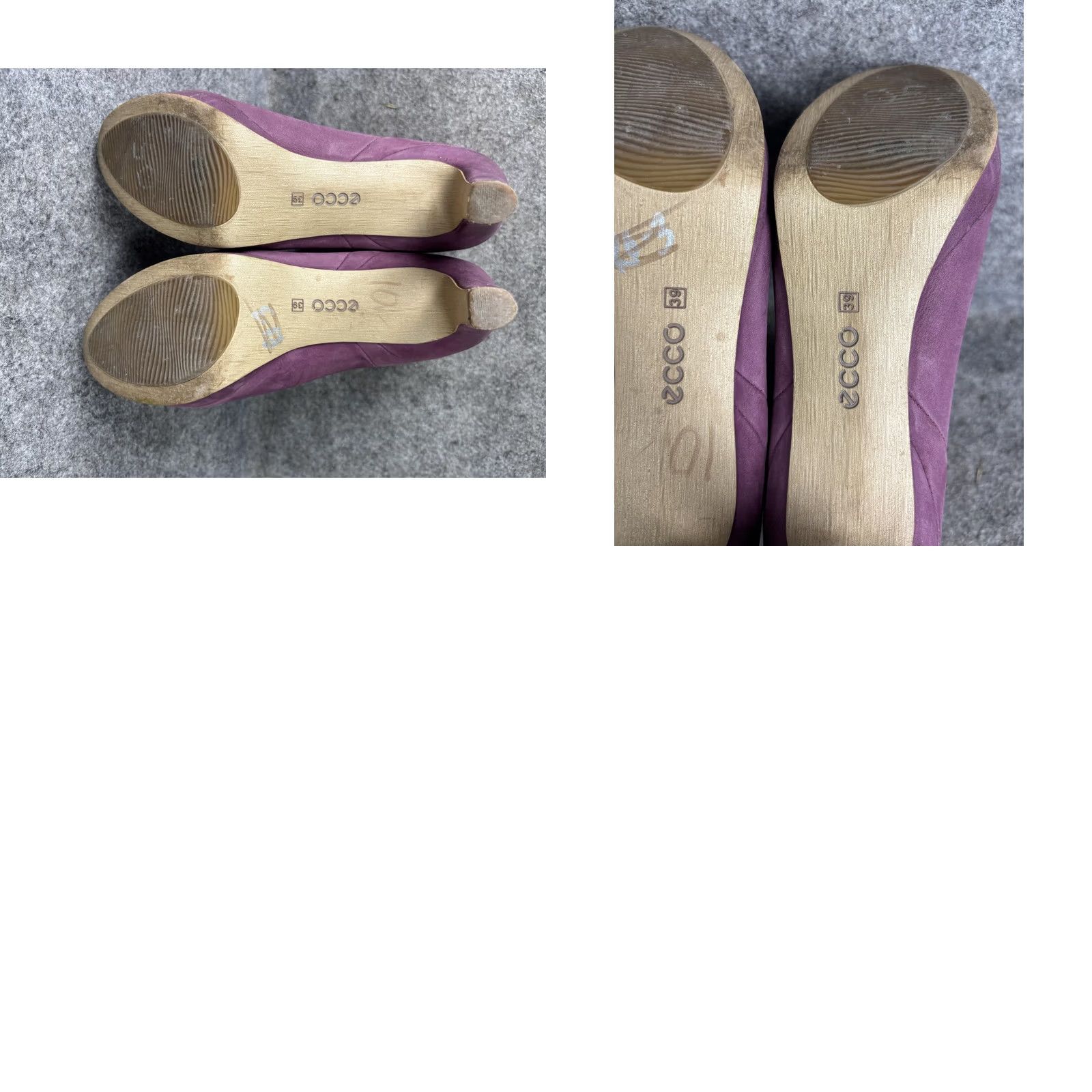 Ecco ECCO Ankle Boots Womens 39 Purple Leather Heeled Platform Chelsea Slip On Nubuck Almond Toe High Heel Womens Boots Shoes Size US 9 / IT 39 - 8 Thumbnail
