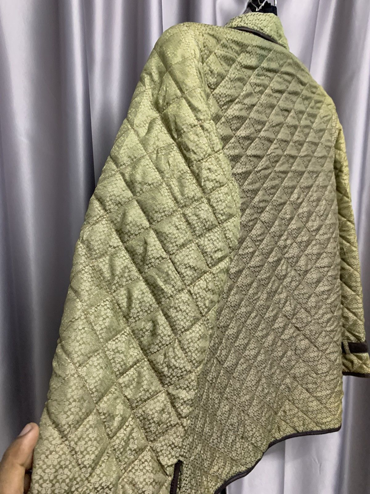 Coach × Vintage 90s COACH MONOGRAM QUILTED JACKET SUNFADED Size US S / EU 44-46 / 1 - 8 Thumbnail