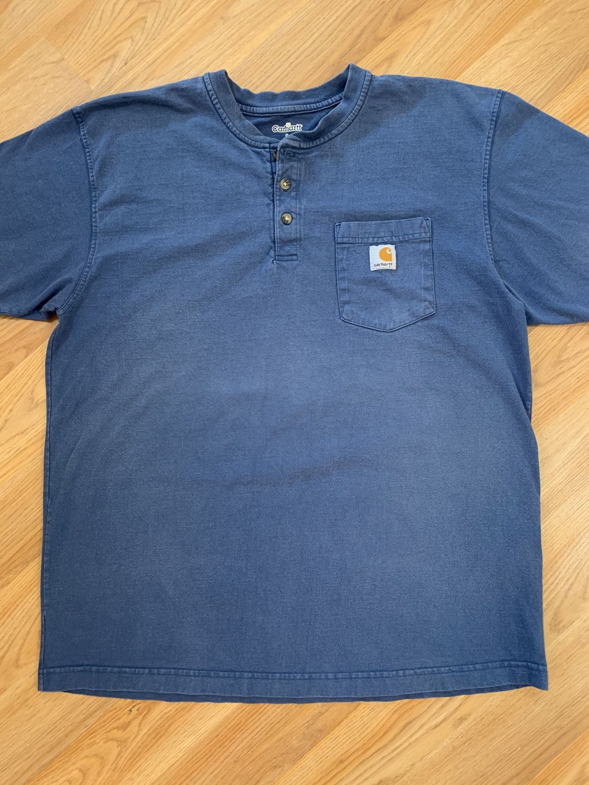 Carhartt Vintage Carhartt Henley Pocket S/S Heavyweight Tshirt K84DBL Size US L / EU 52-54 / 3 - 4 Thumbnail