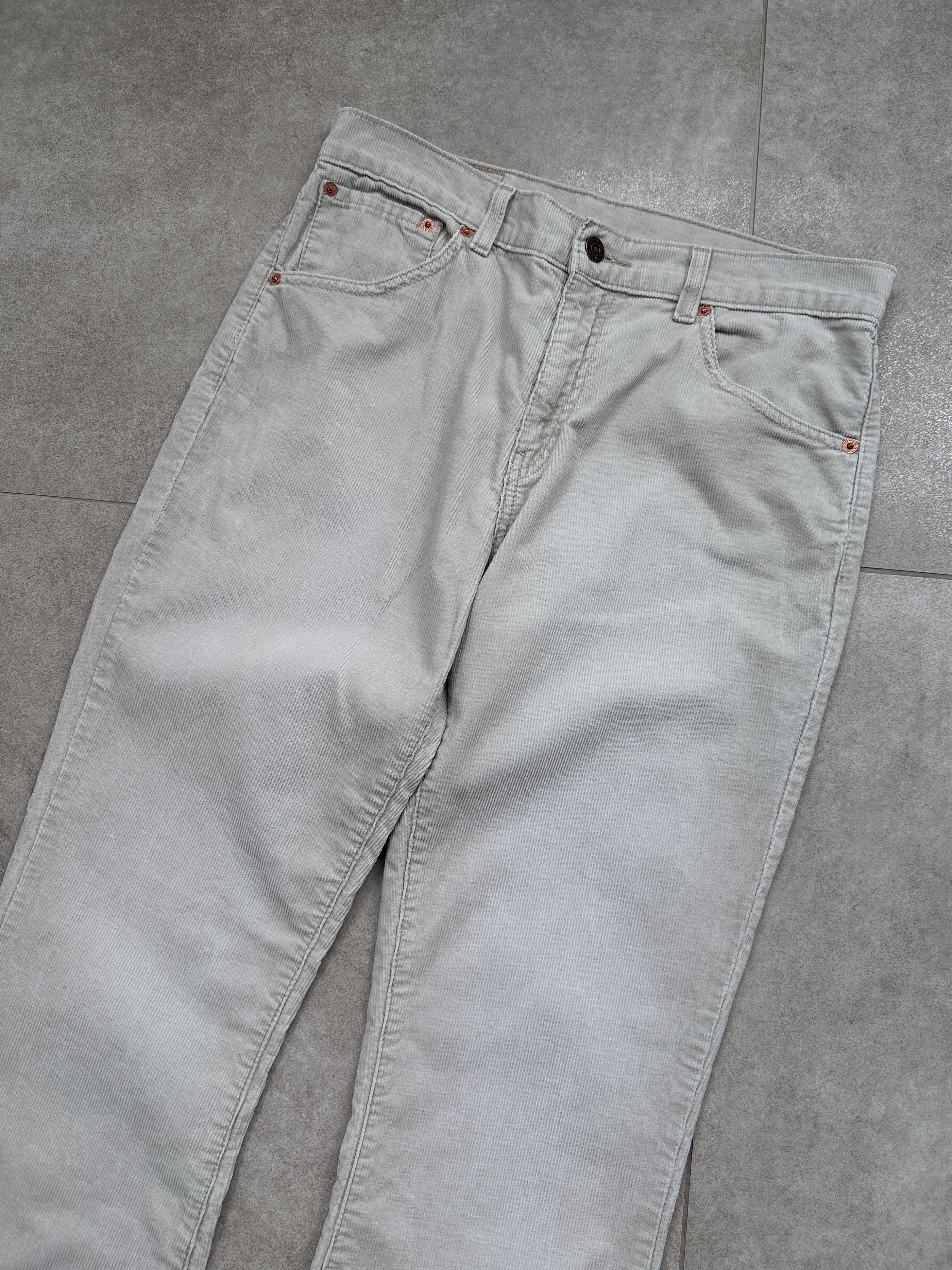 Levi's Levi's 525 Corduroy Cream Flare Pants Trousers Size 31" - 8 Thumbnail