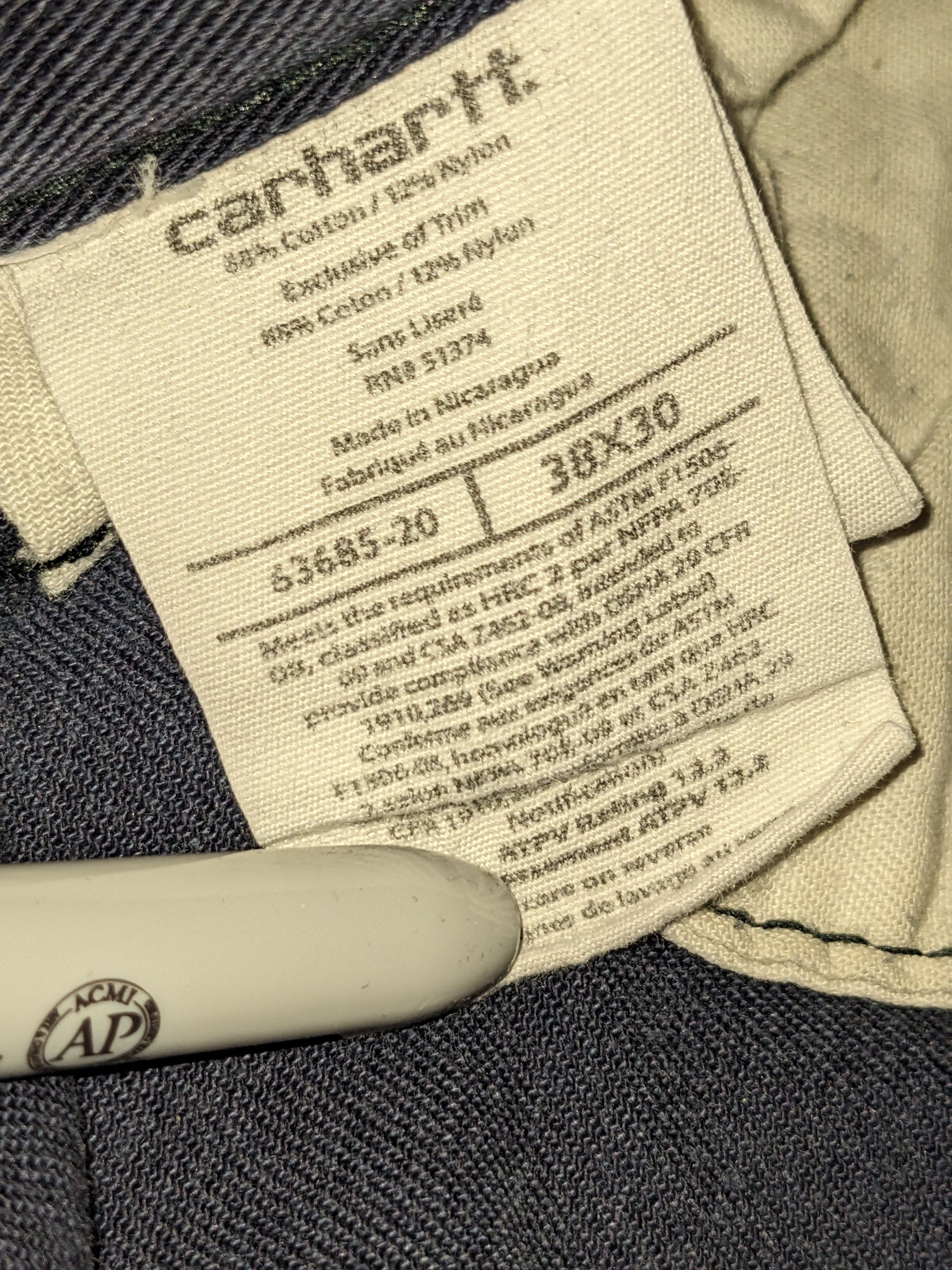 Carhartt × Vintage Vintage Carhartt Flame Resistant 63685–20 38 X 30 3M Pants Size US 38 / EU 54 - 9 Thumbnail