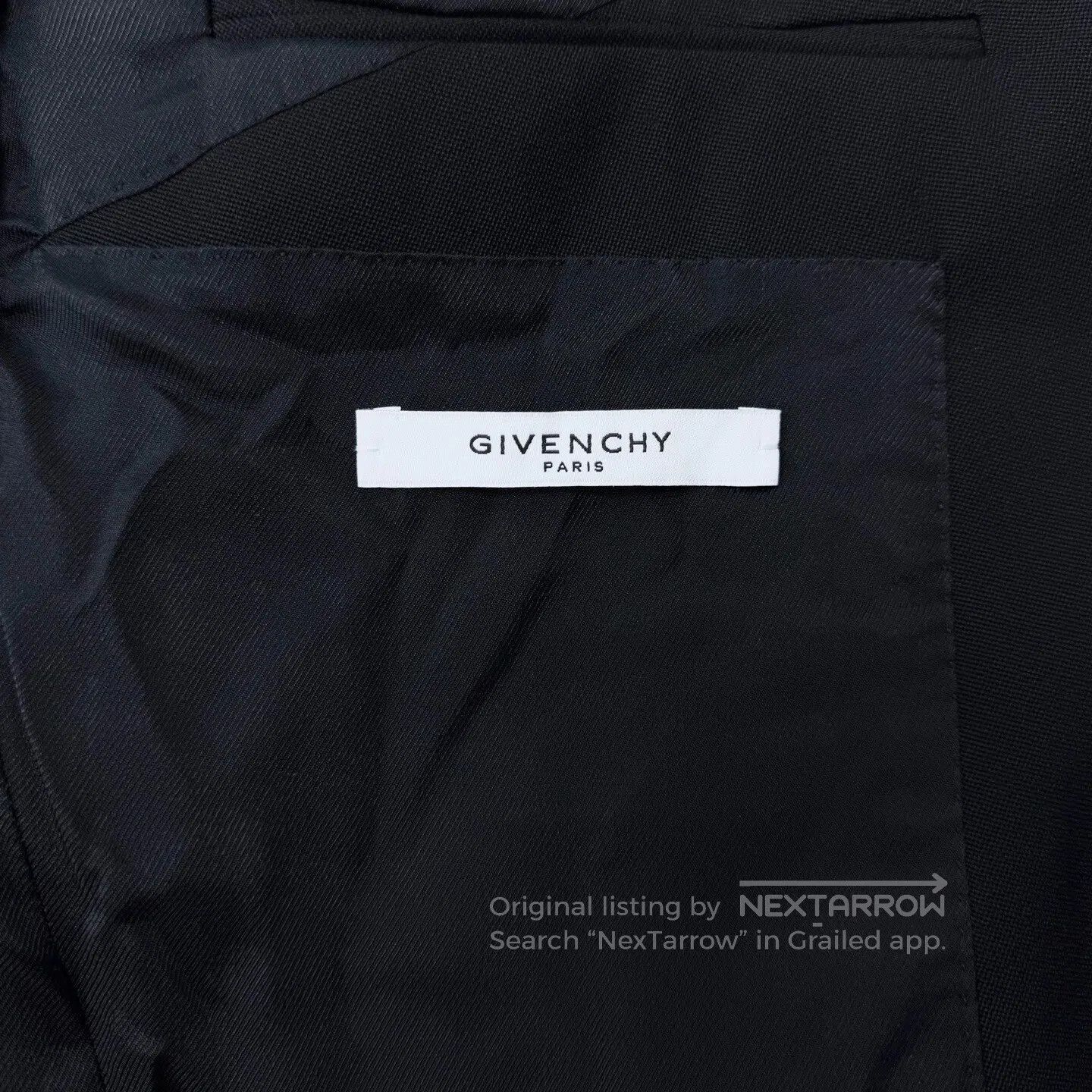 Givenchy Givenchy Notched Lapel Single Breasted Wool Blazer with Ch Size US M / EU 48-50 / 2 - 5 Thumbnail