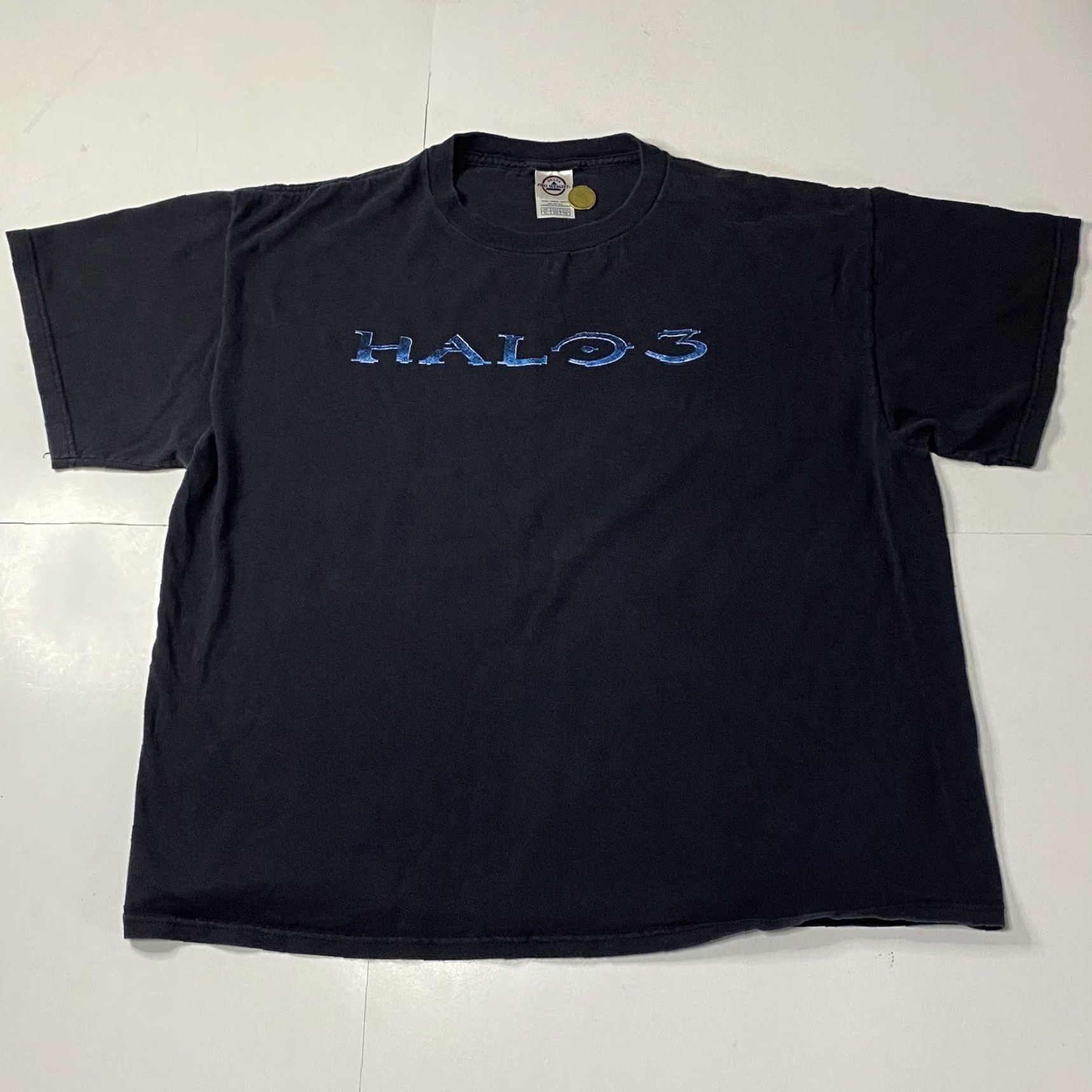 Gildan VINTAGE Halo 3 Bubble Logo Black T Shirt XL XG TG XLT Unisex 2000s Grunge Short Sleeve Cotton Blend Gildan Rare Original Mens Womens Boys Girls Size US XL / EU 56 / 4 - 3 Thumbnail