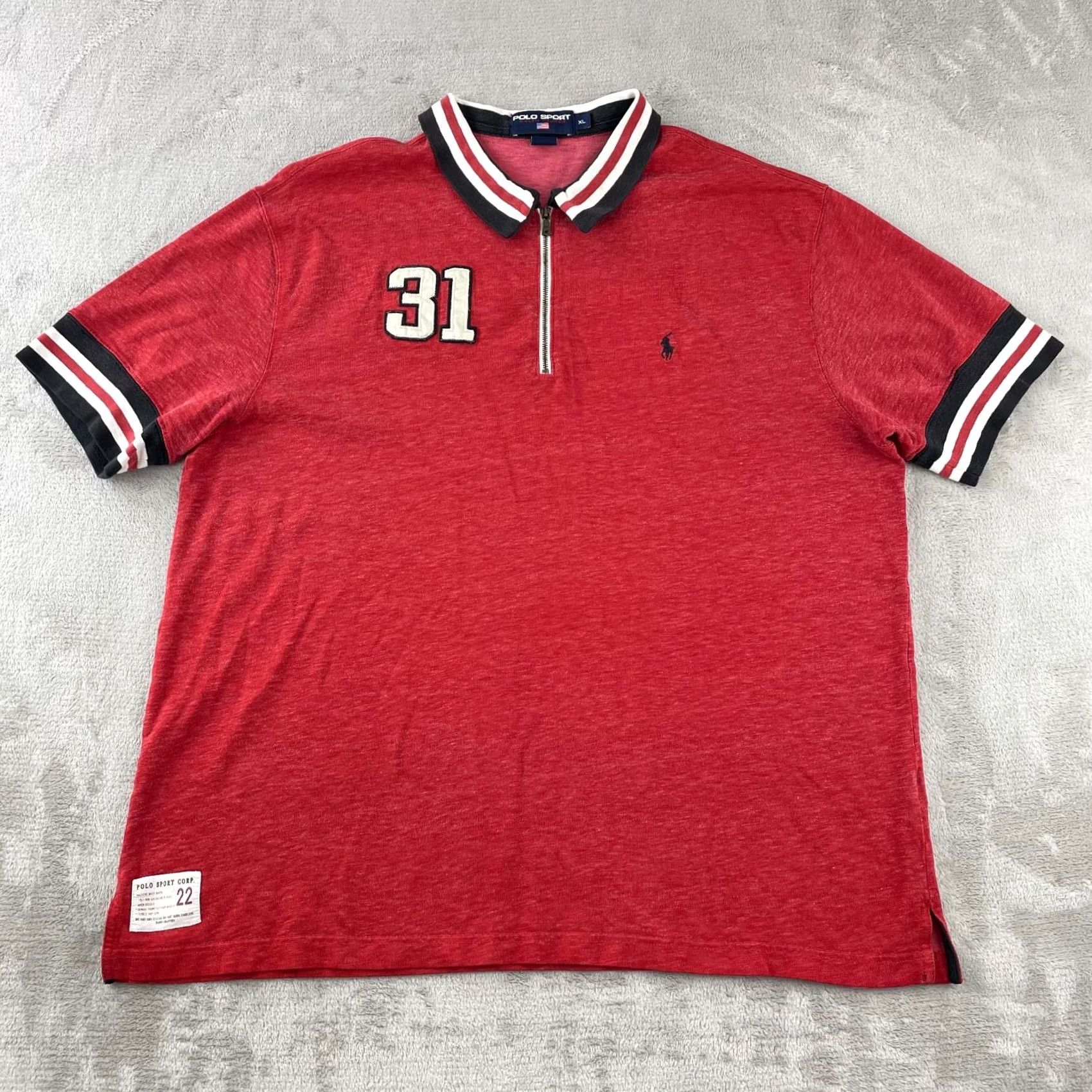 Polo Ralph Lauren Vintage Polo Sport Ralph Lauren 1/4 Zip Pullover Men XL Red Activewear Pullover Size US XL / EU 56 / 4 - 3 Thumbnail