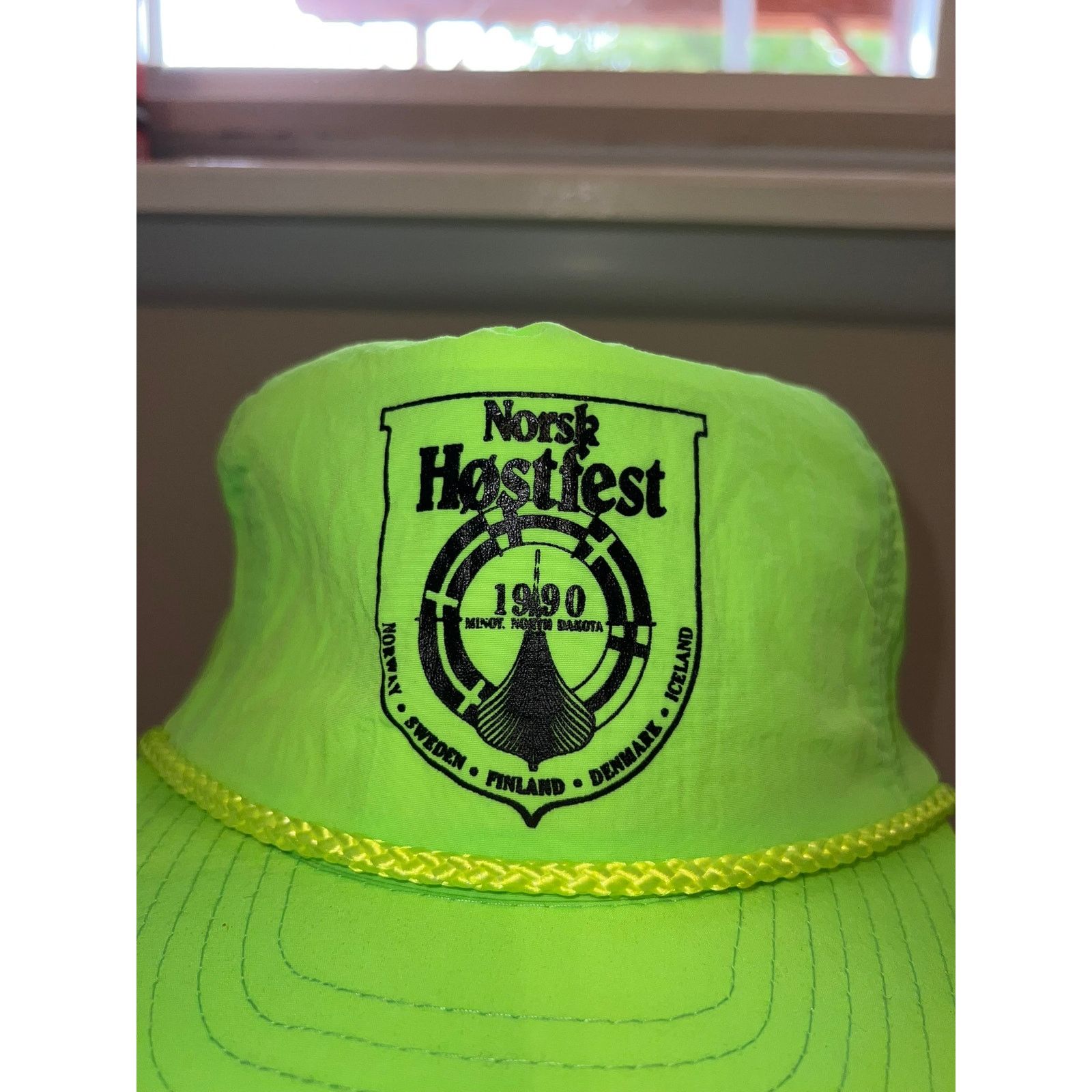 Vintage 1990 Norsk Hostfest Norway Sweden North Dakota Hat Headwear Size ONE SIZE - 3 Thumbnail