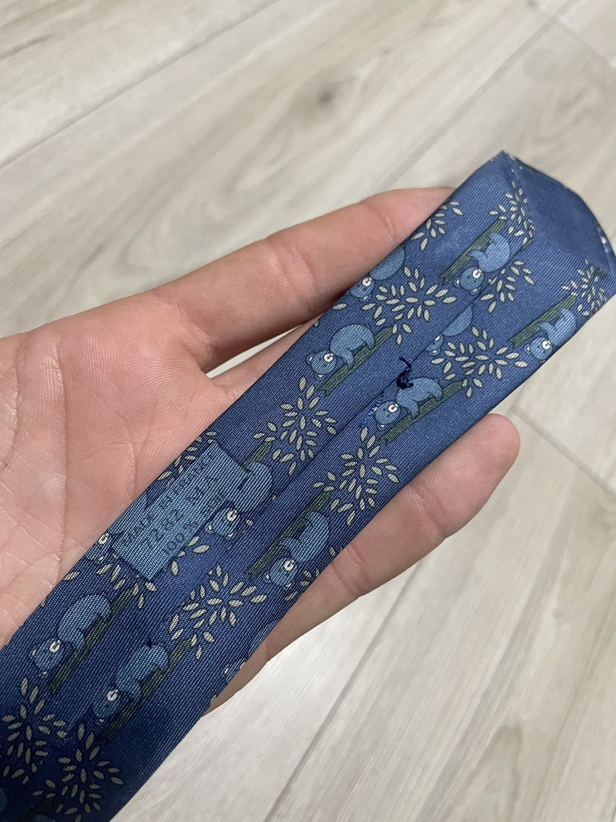 Hermes Hermes Tie Silk Necktie Koalas Bears Climbing Tree 7282 MA Size ONE SIZE - 12 Thumbnail