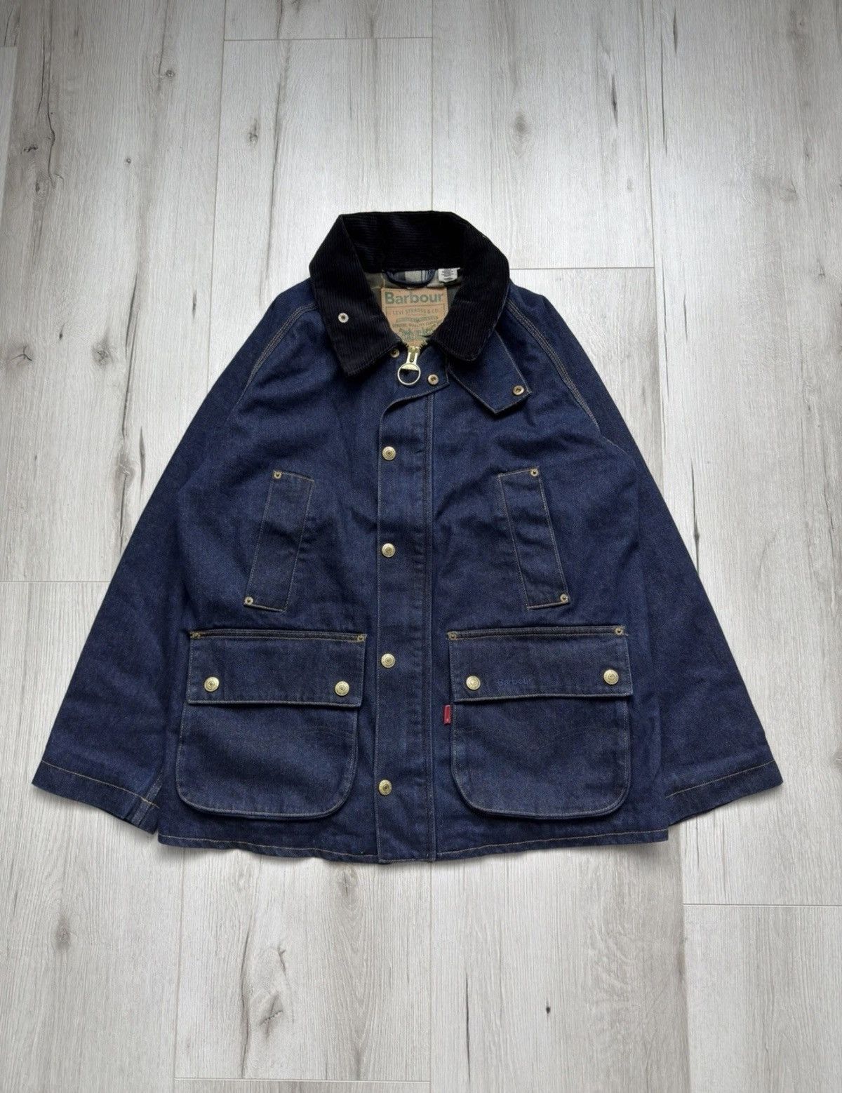 Levi’s x Barbour Oversized Bedale Denim Jacket Blue Men’s