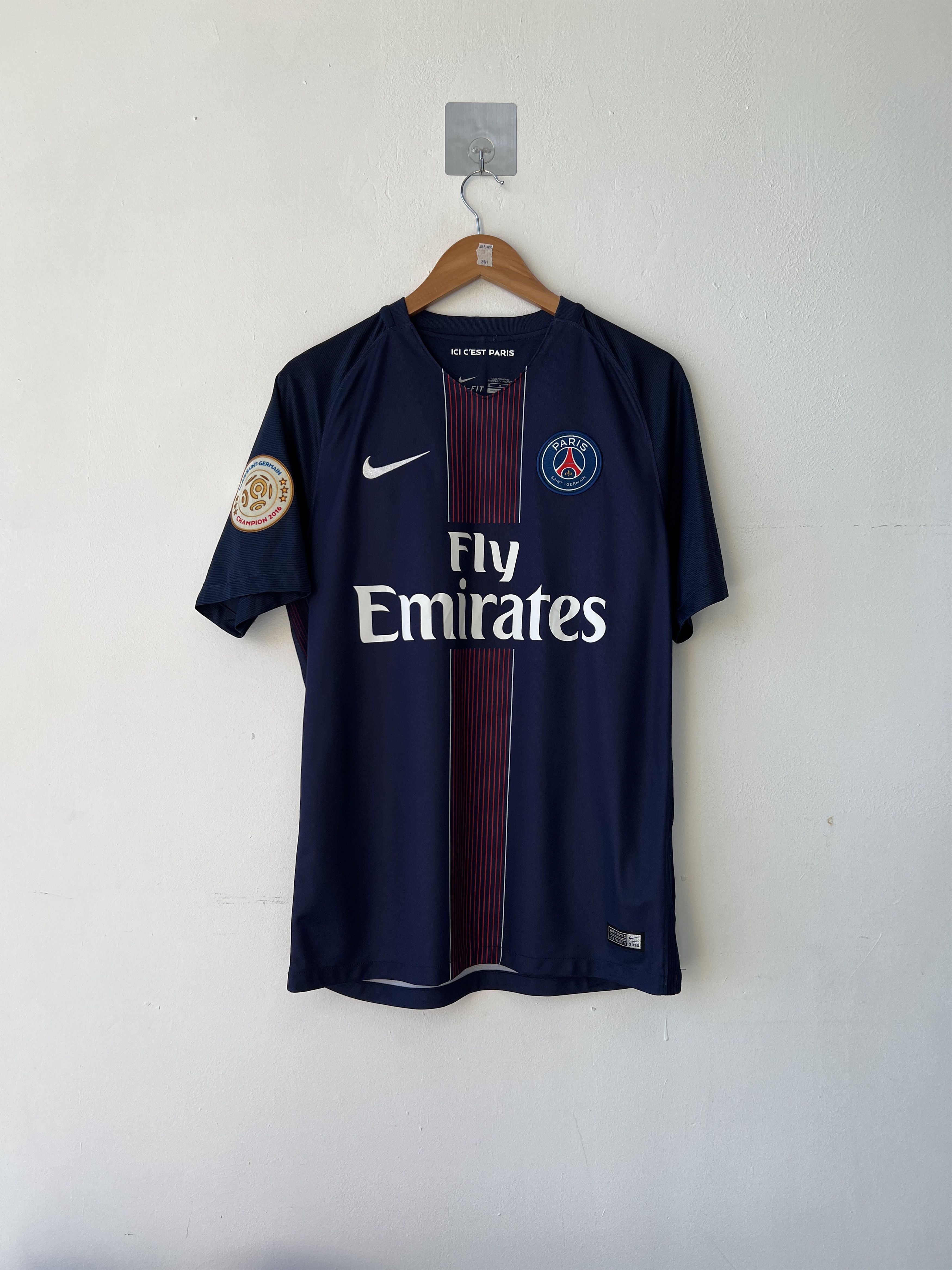 Nike (M) PSG 2016-17 Home Kit T. Silva #2 Size US M / EU 48-50 / 2 - 2 Thumbnail