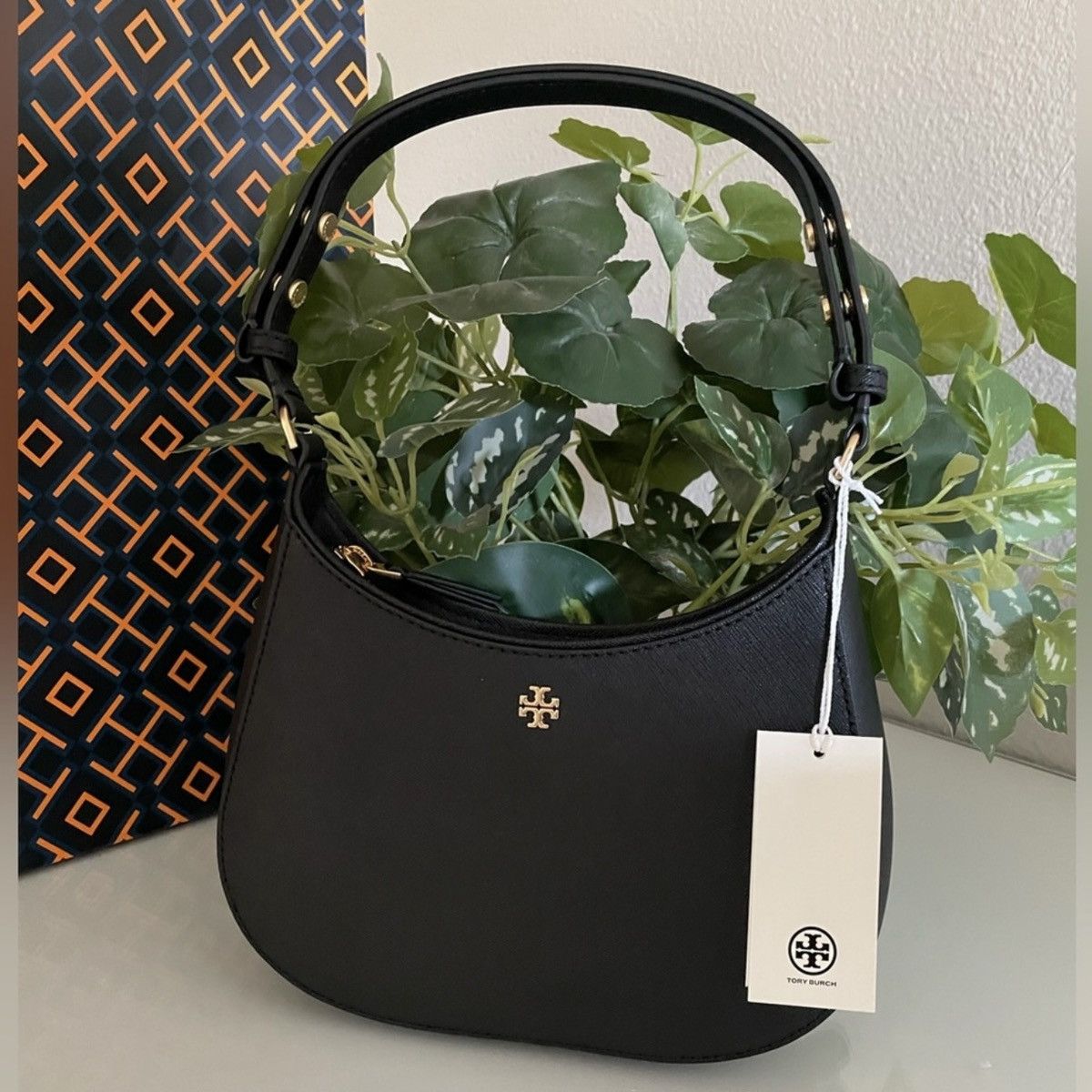 NWT , Tory Burch Emerson Black Shoulder Bag, Women's