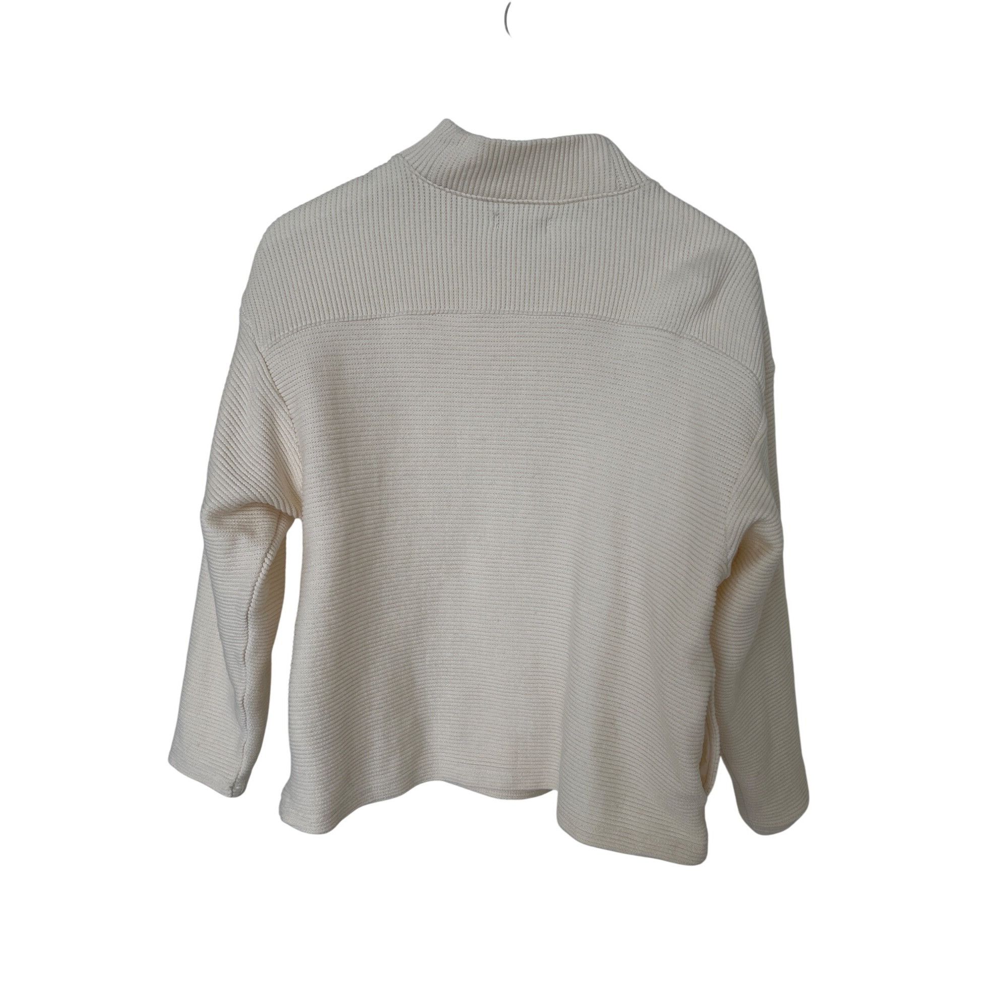 Madewell Madewell Ribbed Ivory Funnel Neck Sweater Size S / US 4 / IT 40 - 5 Thumbnail