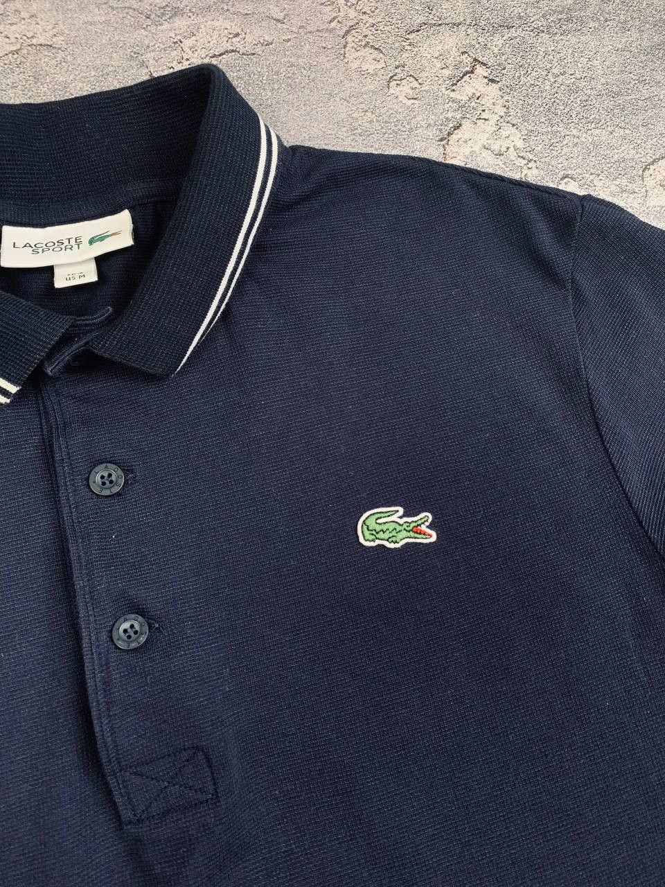 Lacoste Lacoste Sport Men's Navy Blue Polo Shirt White Trim Collar Size US M / EU 48-50 / 2 - 6 Thumbnail