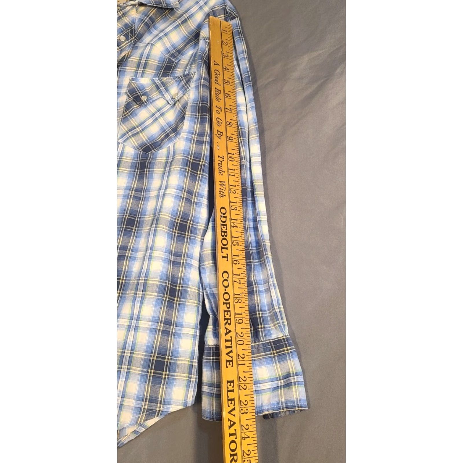 Wrangler Wrangler Mens Blue White Plaid Pearl Snap Shirt Western Long Sleeve Size Medium Size US M / EU 48-50 / 2 - 8 Thumbnail