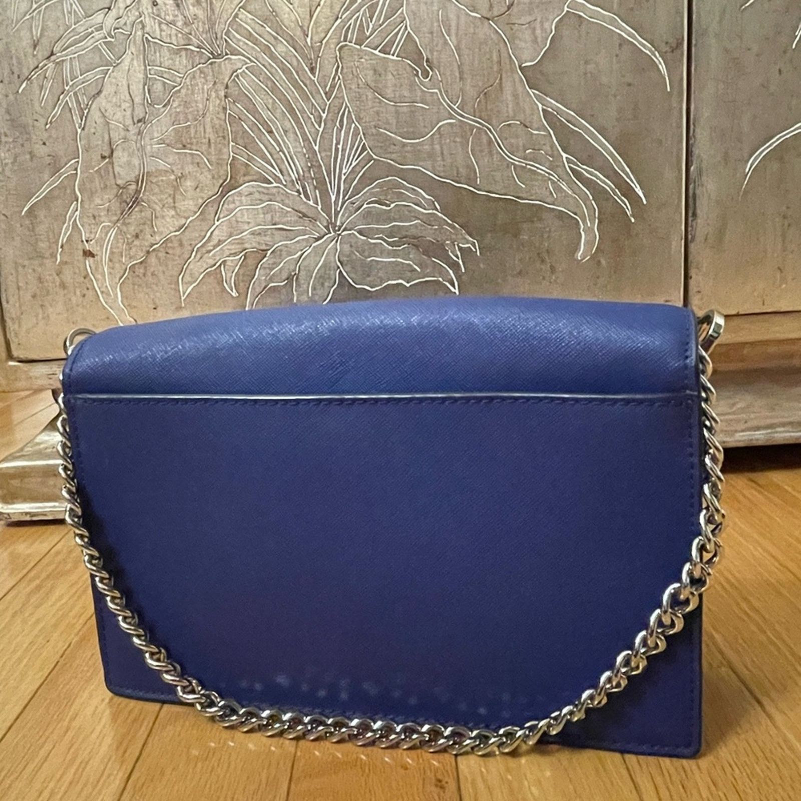 Kate Spade Kate Spade Navy Clutch with Silver Chain Size ONE SIZE - 2 Thumbnail