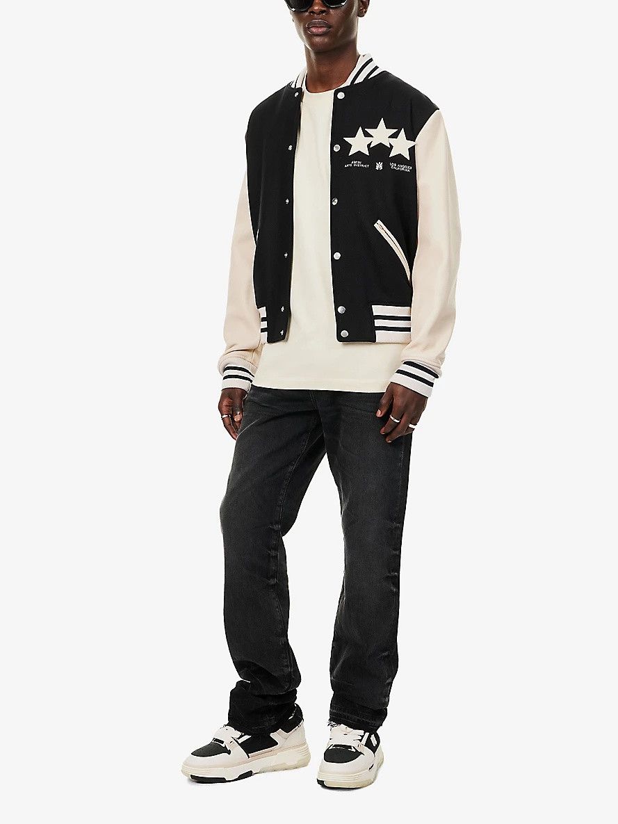 Amiri o1orln1025 Stars Wool Blend Jacket in White/Black Size US S / EU 44-46 / 1 - 2 Thumbnail
