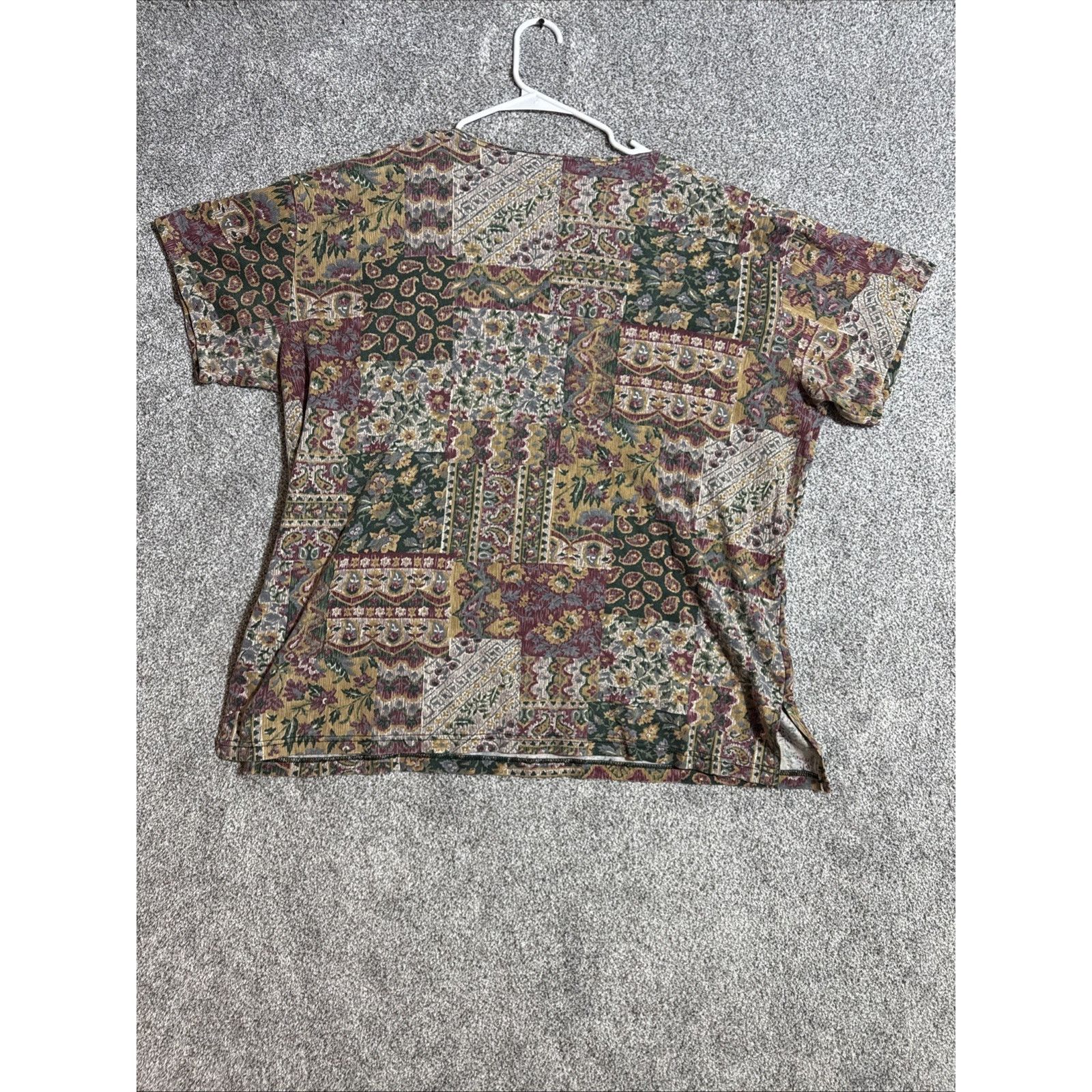 Basic Editions Basic Editions Top Women 2XL 90s Patchwork Retro Cottagecore Size XXL / US 16-18 / IT 52-54 - 5 Thumbnail