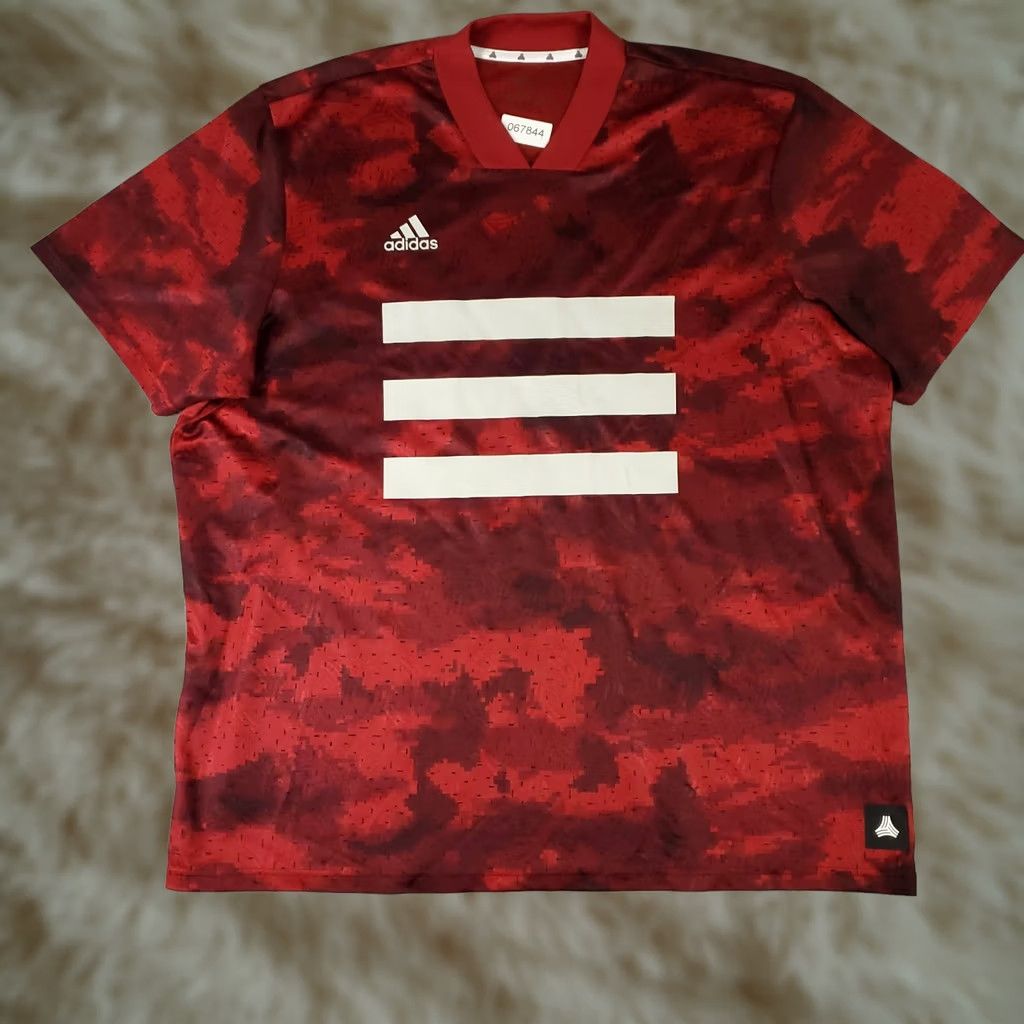 Adidas Adidas T Shirt Mens XL Red Digital Camo Jersey Tango AOP Short Sleeve Size US XL / EU 56 / 4 - 1 Thumbnail
