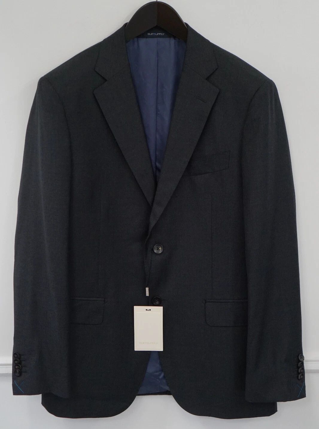 Suitsupply Men Suitsupply Blazer Napoli Charcoal Grey REDA Wool UK/US38 Size 38R - 1 Thumbnail