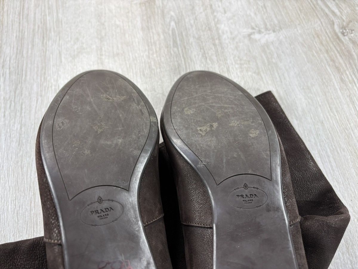 Designer × Prada Womens boots Prada Size 37 1/2 Color Brown Size US 7.5 / IT 37.5 - 6 Thumbnail