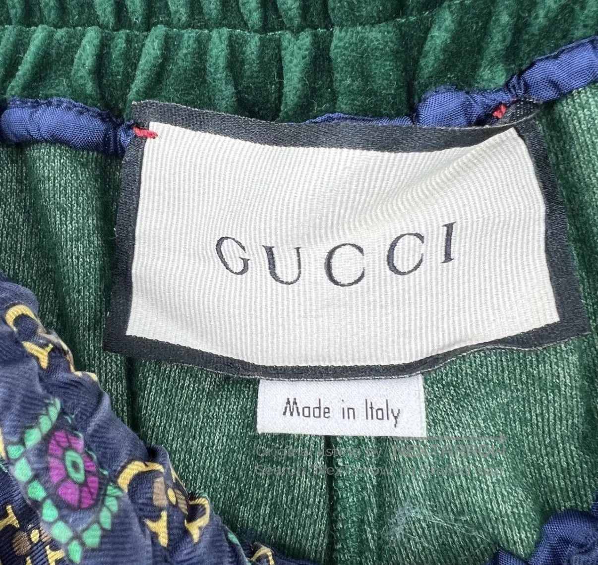 Gucci Blue Patterned Casual Pants with Striped Sides. Size US 34 / EU 50 - 4 Thumbnail