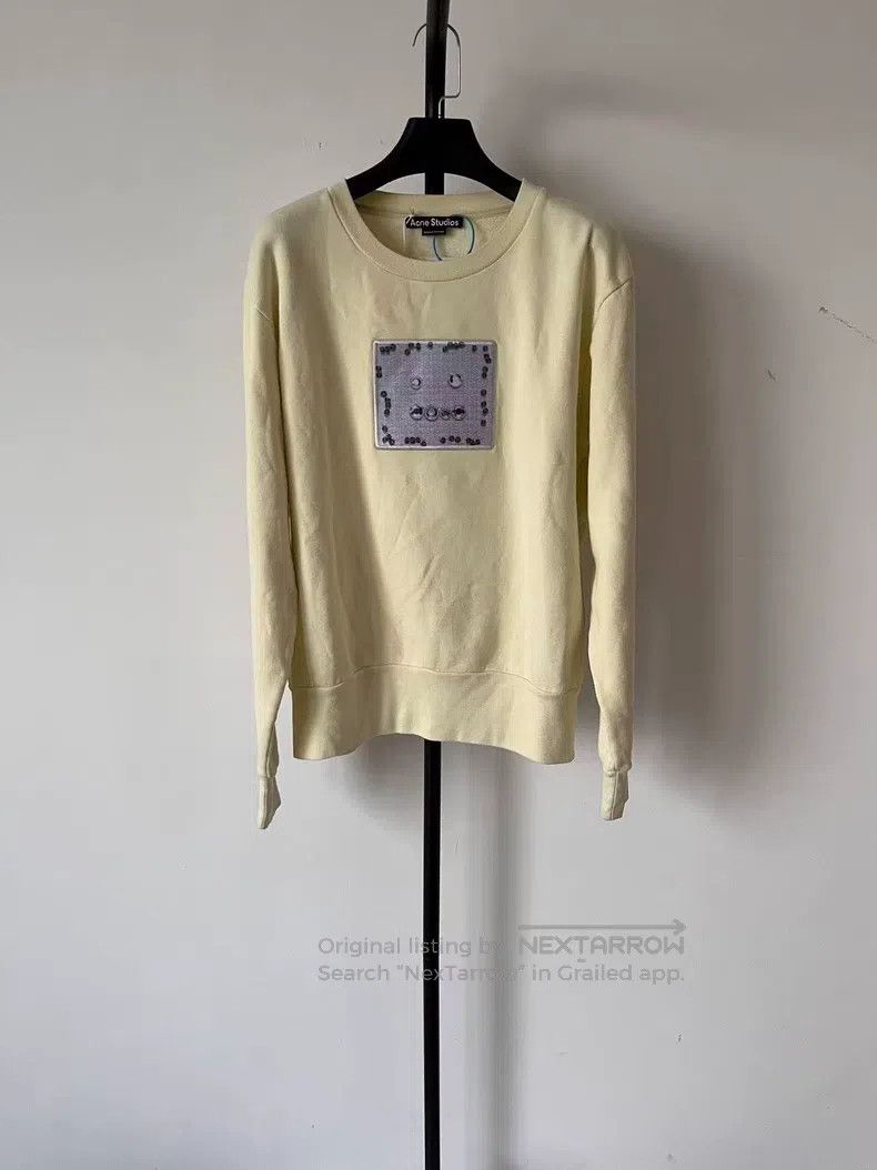 Acne Studios Acne Studios Beaded sports long-sleeve sweatshirt in yello Size US M / EU 48-50 / 2 - 1 Thumbnail