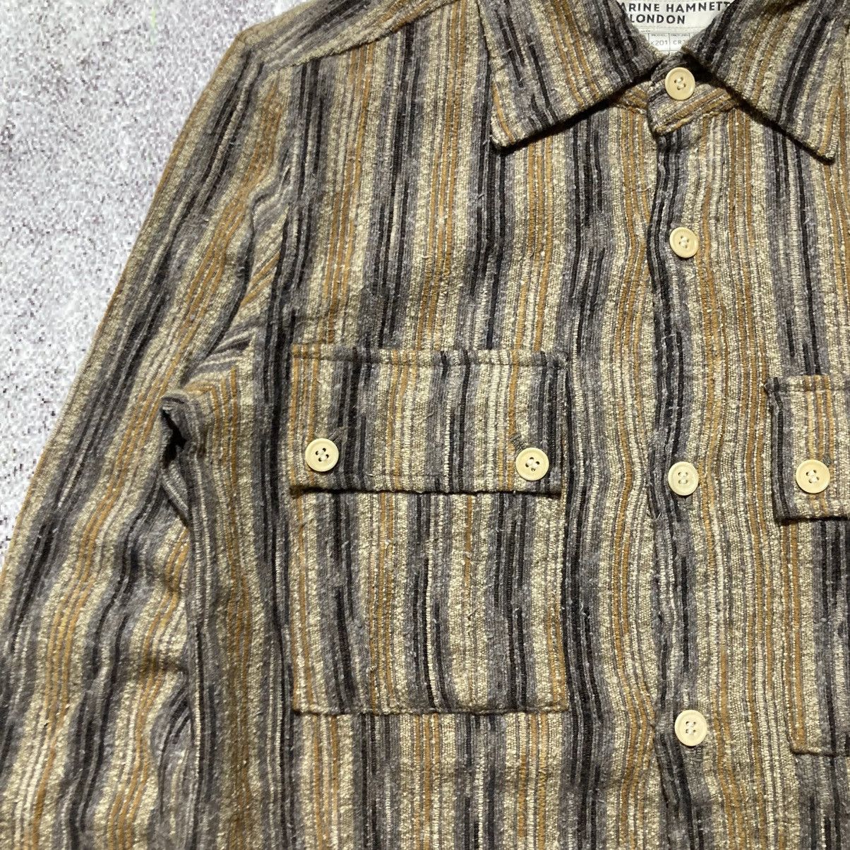 Japanese Brand 🇯🇵 Vintage Katharine Hamnett London Texture Shirt Luxury Size US M / EU 48-50 / 2 - 8 Thumbnail