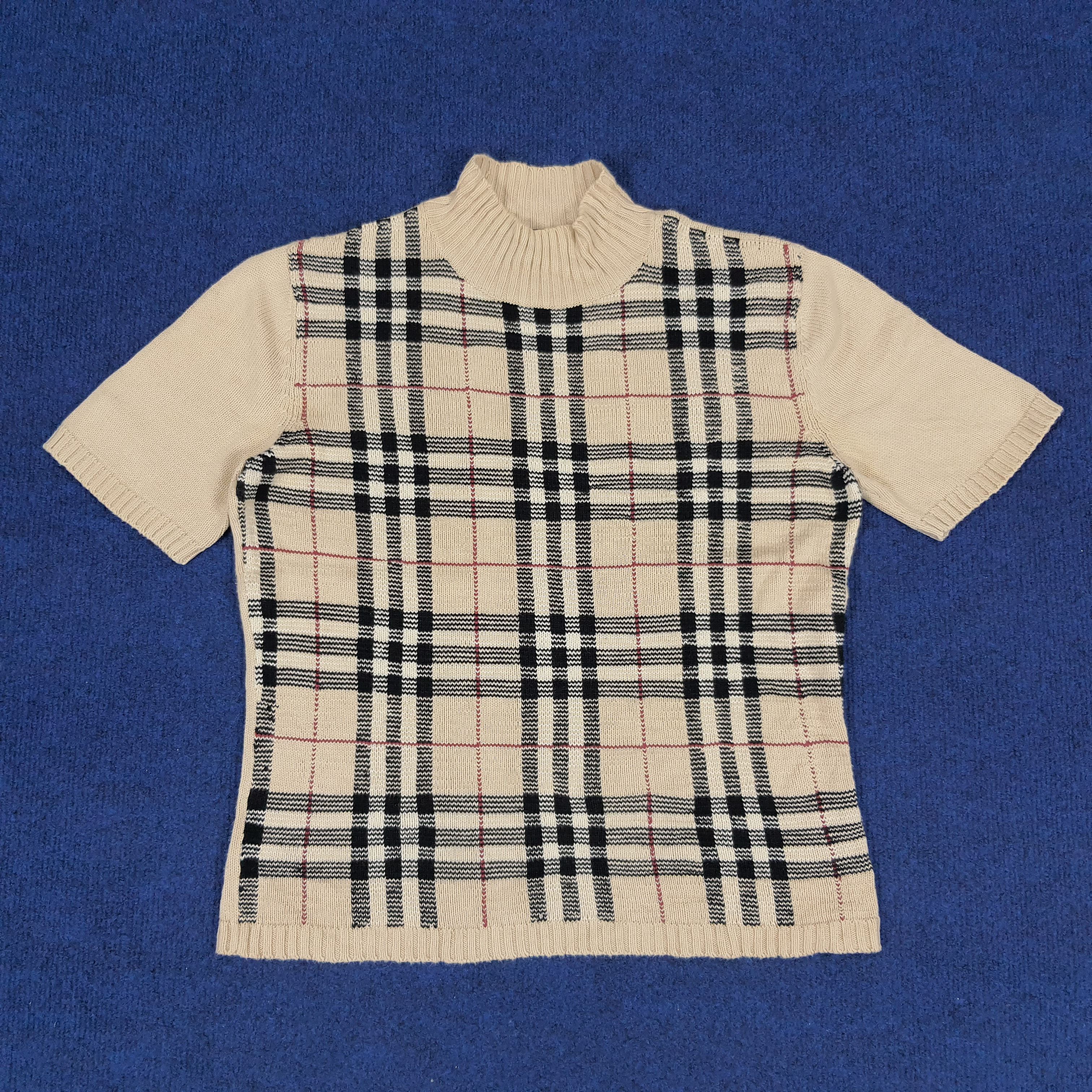 Burberry × Vintage Vintage Burberry London Nova Check Knitted Size US S / EU 44-46 / 1 - 1 Thumbnail