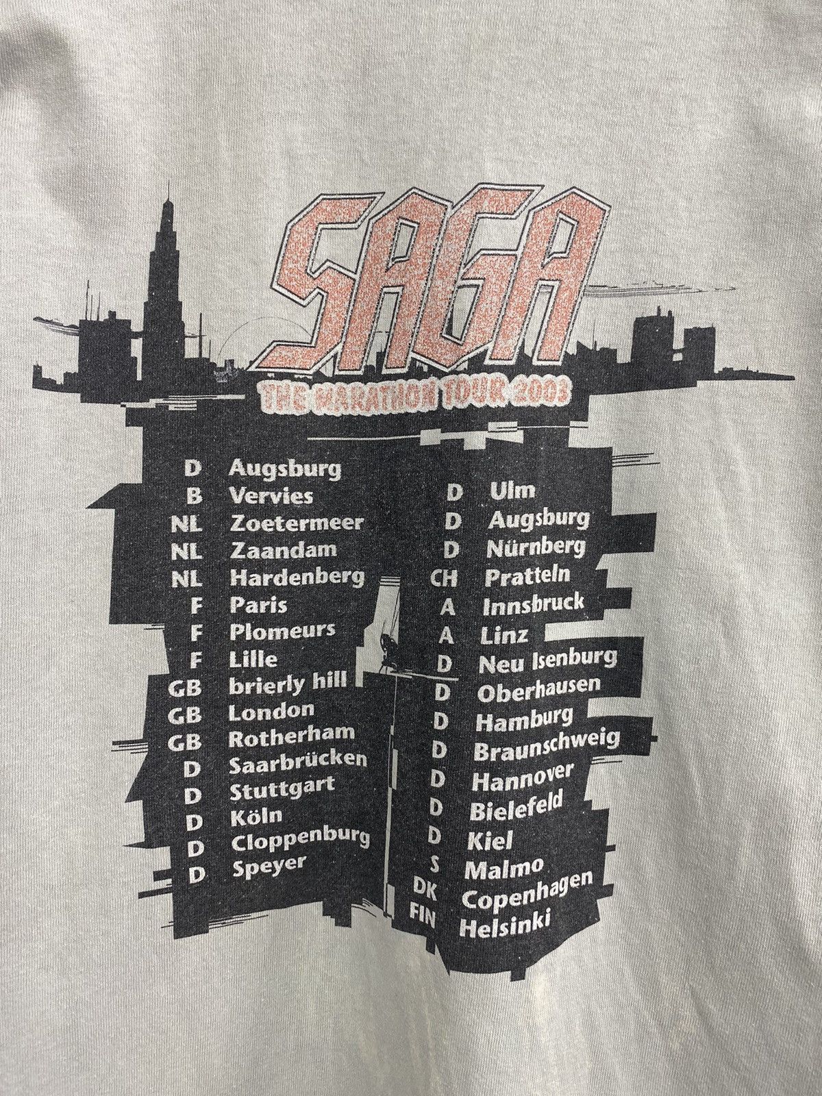 Microsoft 🇺🇸 Vintage 2003 Saga The Marathon Tour Rock Band t-shirt rare Size US L / EU 52-54 / 3 - 7 Thumbnail