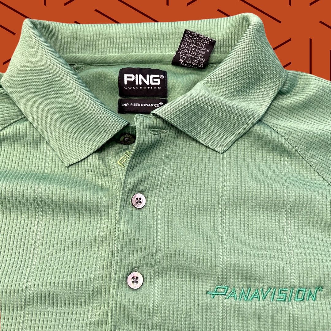 Vintage VINTAGE Panavision Ping Golf Charity Polo Shirt XL Men Green Solid Short Sleeve Polo Size US XL / EU 56 / 4 - 1 Thumbnail