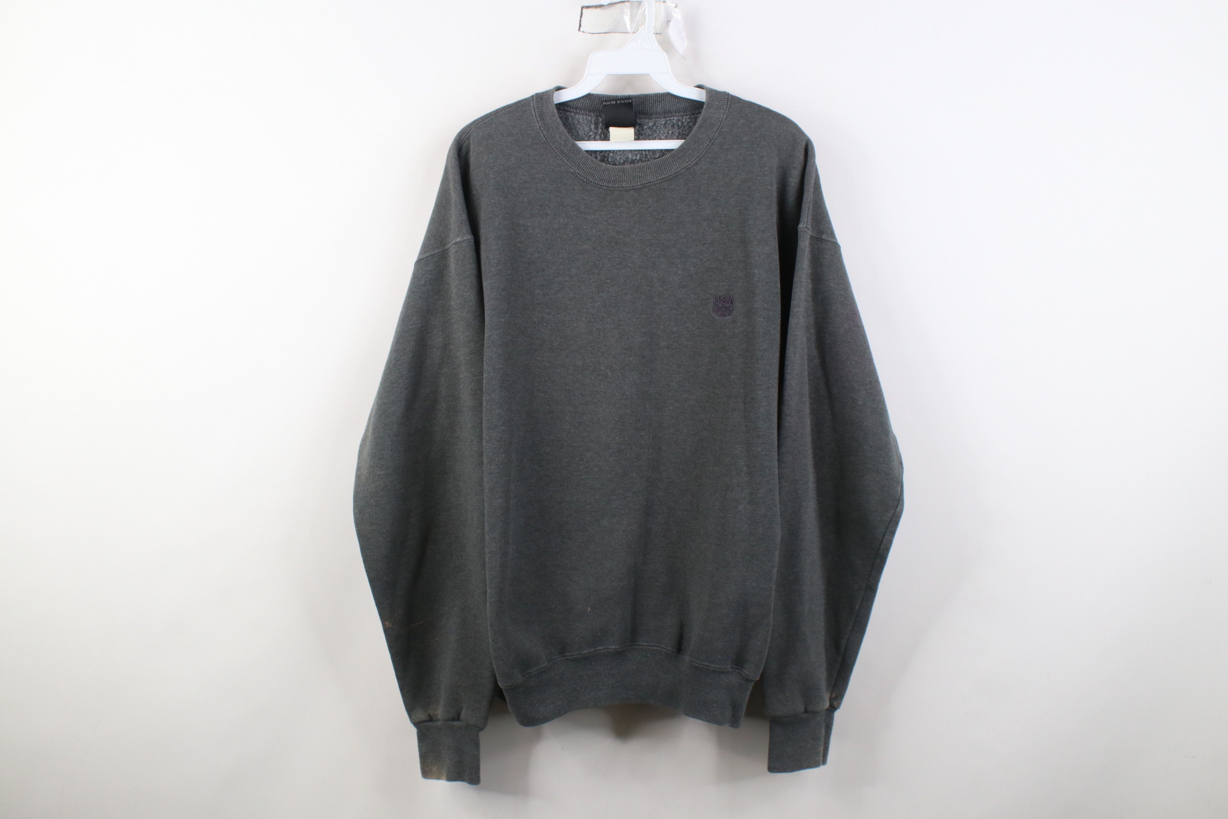 Vintage Vintage 90s USA Olympics Crewneck Sweatshirt Gray USA Size US L / EU 52-54 / 3 - 1 Thumbnail