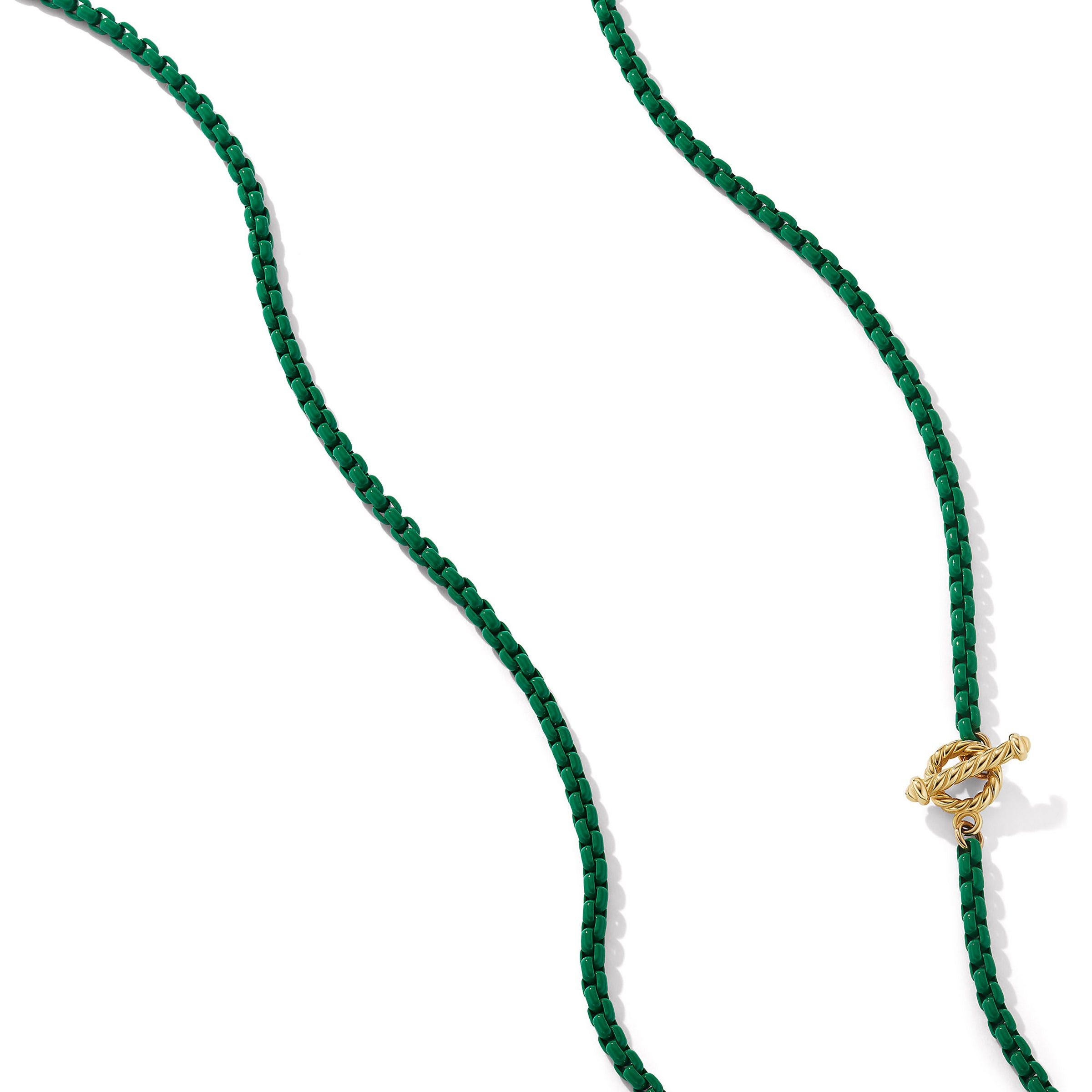 David Yurman o1w1db10525 N13302 Necklace in Emerald Acrylic with 14K Gold Size ONE SIZE - 2 Thumbnail