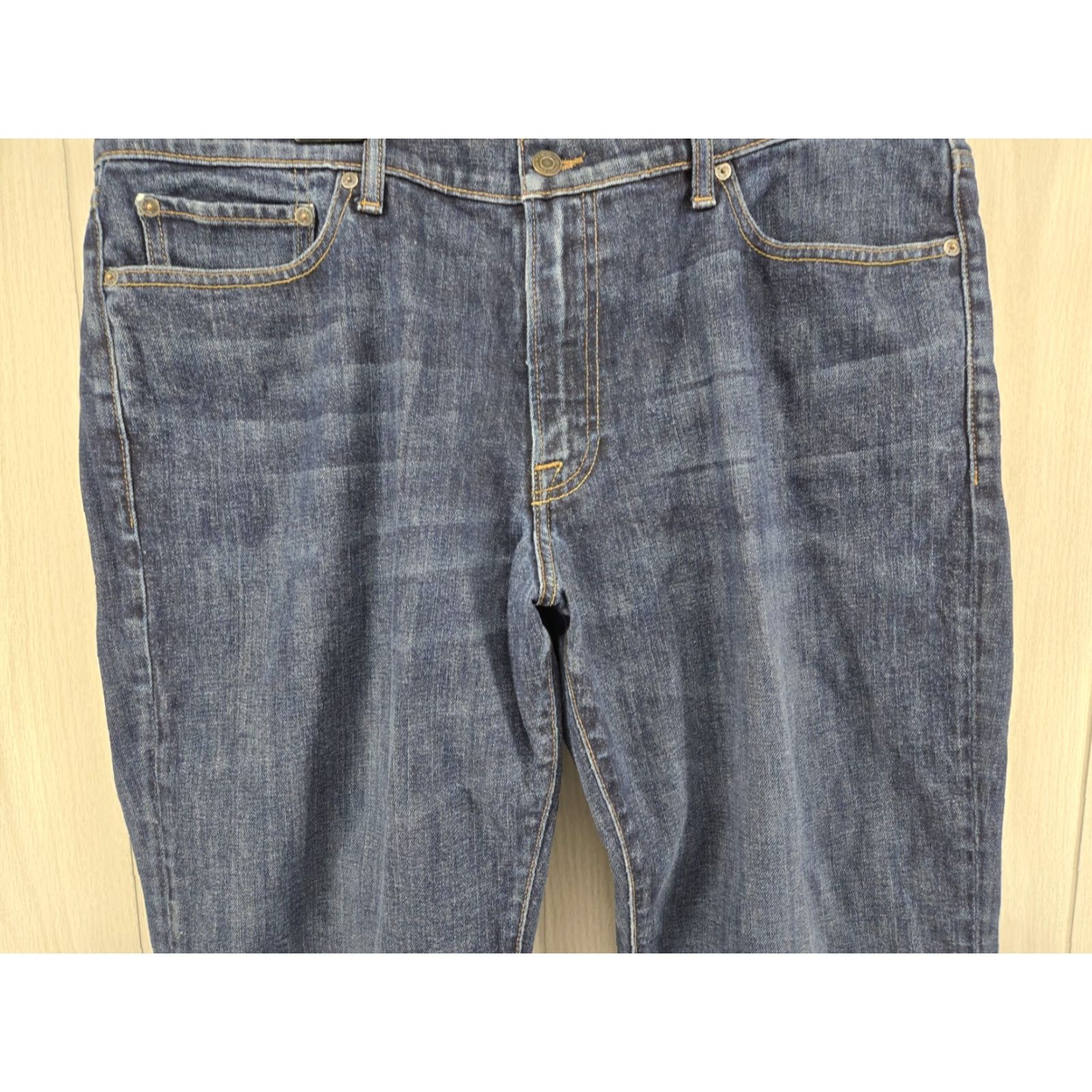 Lucky Brand Lucky Brand 361 Vintage Straight Jeans Men 38x30 Dark Wash Blue Denim 5-Pocket Regular Fit Cotton Denim Jeans Mens Boys Womens Size US 38 / EU 54 - 4 Thumbnail