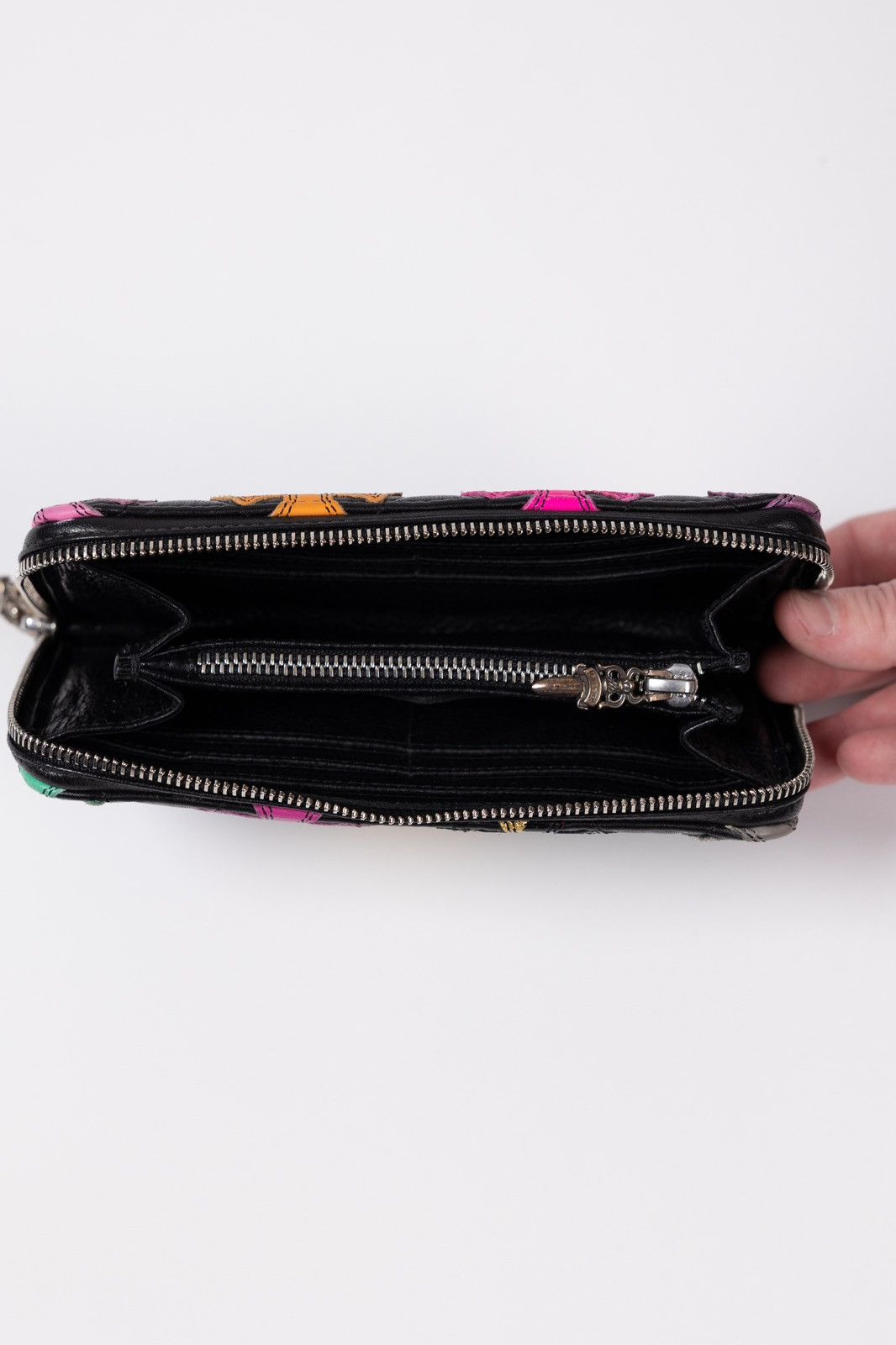 Chrome Hearts Chrome Hearts Multicolor Cross Patch Long Zip Leather Wallet Size ONE SIZE - 7 Thumbnail