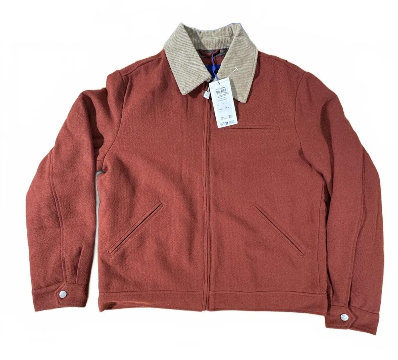 Jack & Jones Jack & Jones Men's Wool Blend Jacket with Corduroy Collar Size US L / EU 52-54 / 3 - 1 Thumbnail