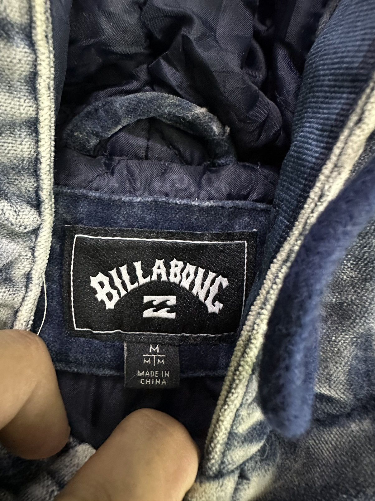 Billabong × If Six Was Nine × Indigo Billabong Indigo Velor Wave Washed Hoodie Jacket Size US M / EU 48-50 / 2 - 9 Thumbnail