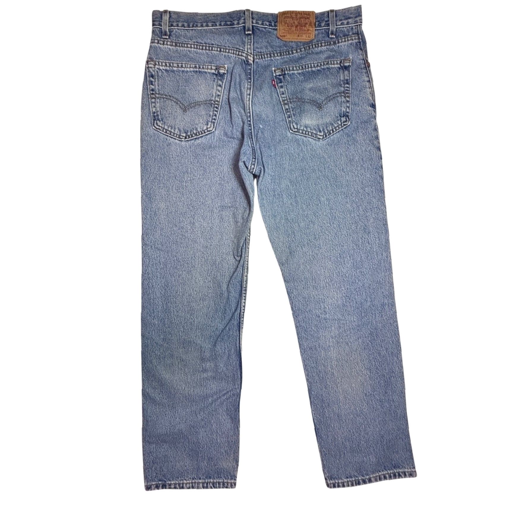 Levi's Levi's 505 Jeans Mens 36x30 Blue Regular Fit Straight Leg Denim Made in USA Size US 36 / EU 52 - 2 Thumbnail