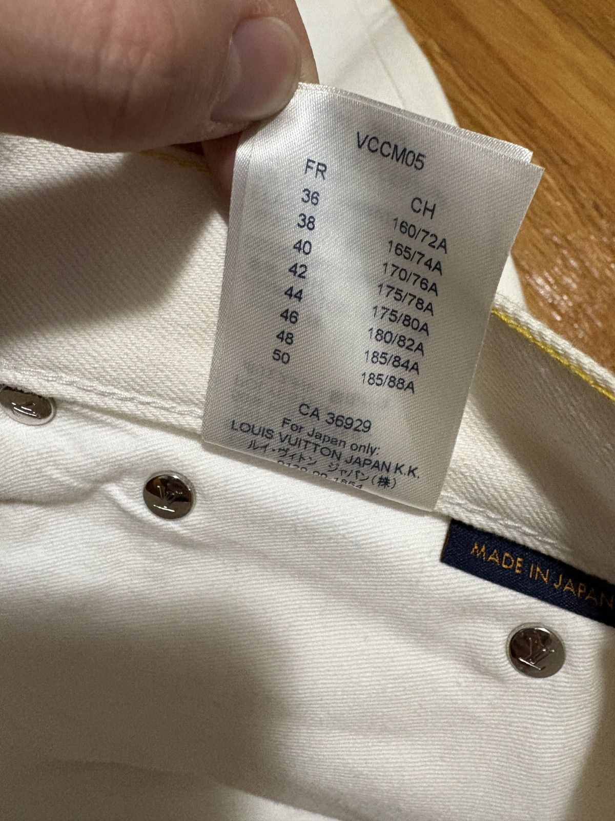 Louis Vuitton LV White Slim Fit Jeans by Virgil Abloh Size US 30 / EU 46 - 18 Thumbnail
