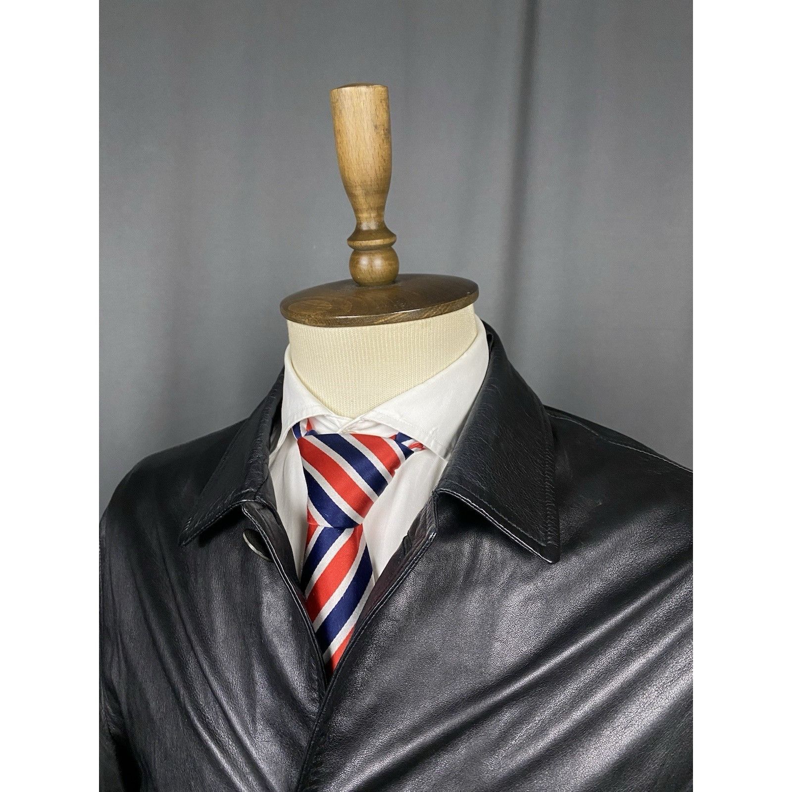 Canali Canali Vintage Men's Black Leather Coat Size 52 Size US L / EU 52-54 / 3 - 5 Thumbnail
