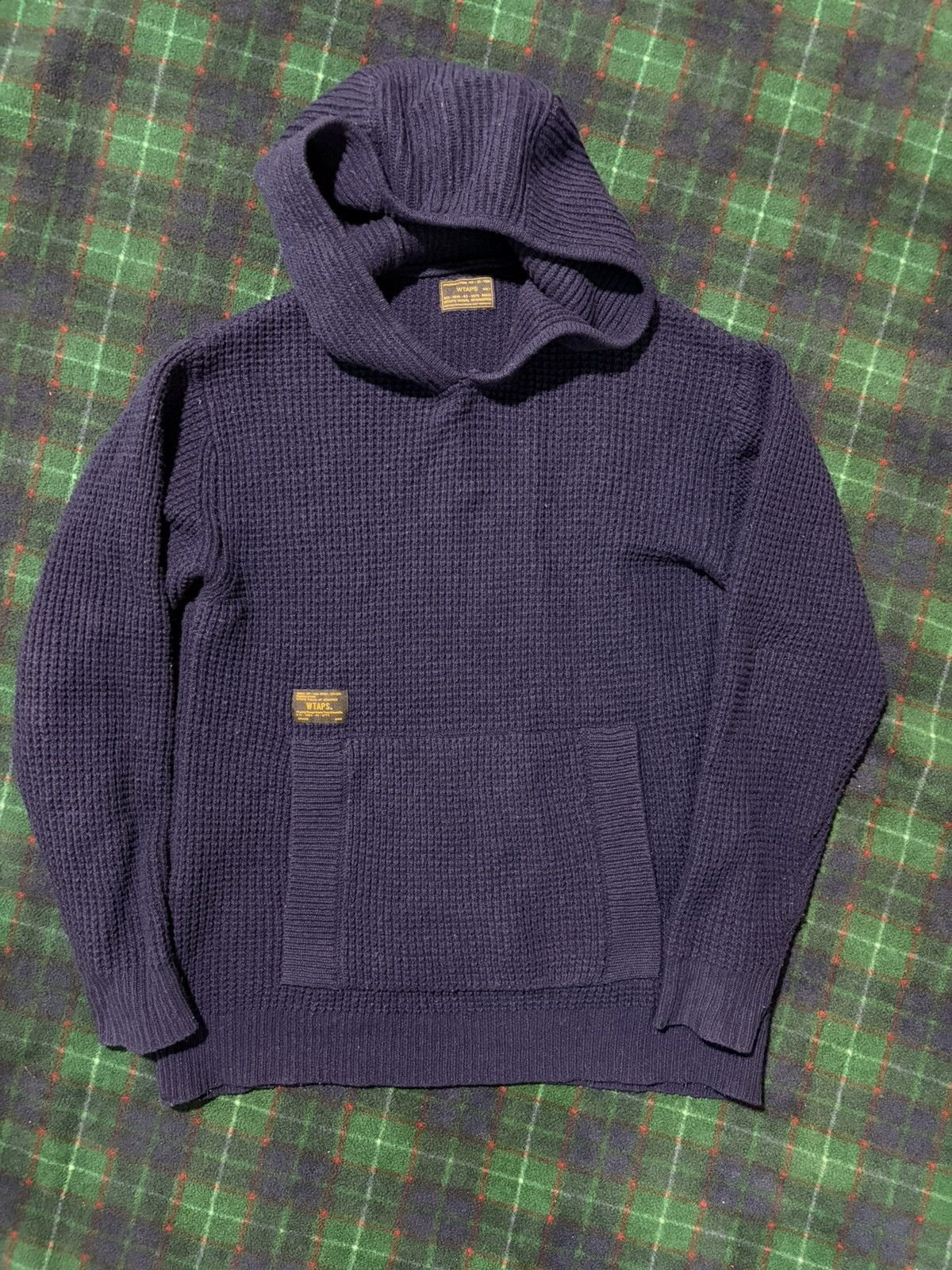 Wtaps WTAPS Waffle Knit Hoodie Navy Size 2 Size US M / EU 48-50 / 2 - 1 Thumbnail