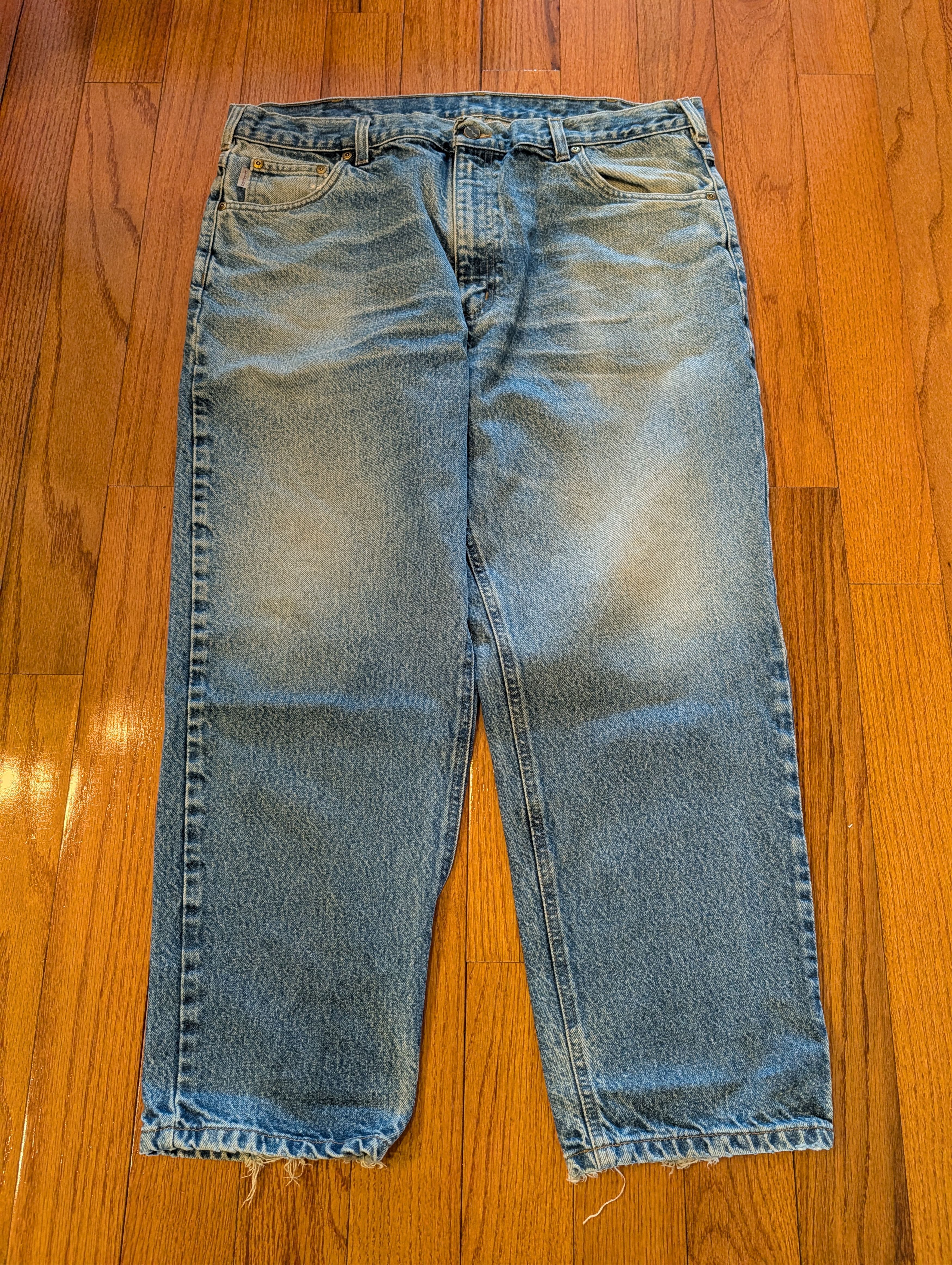 Carhartt VTG Carhartt Light Wash Denim Workwear Jeans Men's 39x28 Size US 40 / EU 56 - 5 Thumbnail