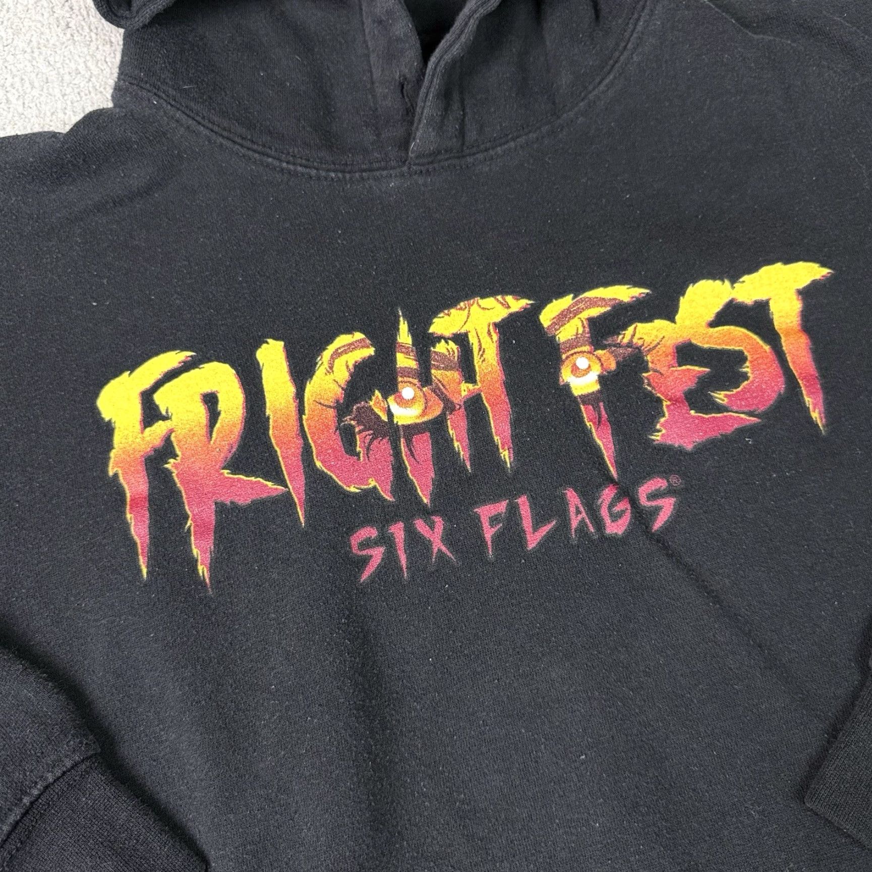 Vintage Six Flags Fright Fest Hoodie Adult M Black Mens Halloween Horror Vintage Rare Sweatshirt Size US M / EU 48-50 / 2 - 6 Thumbnail