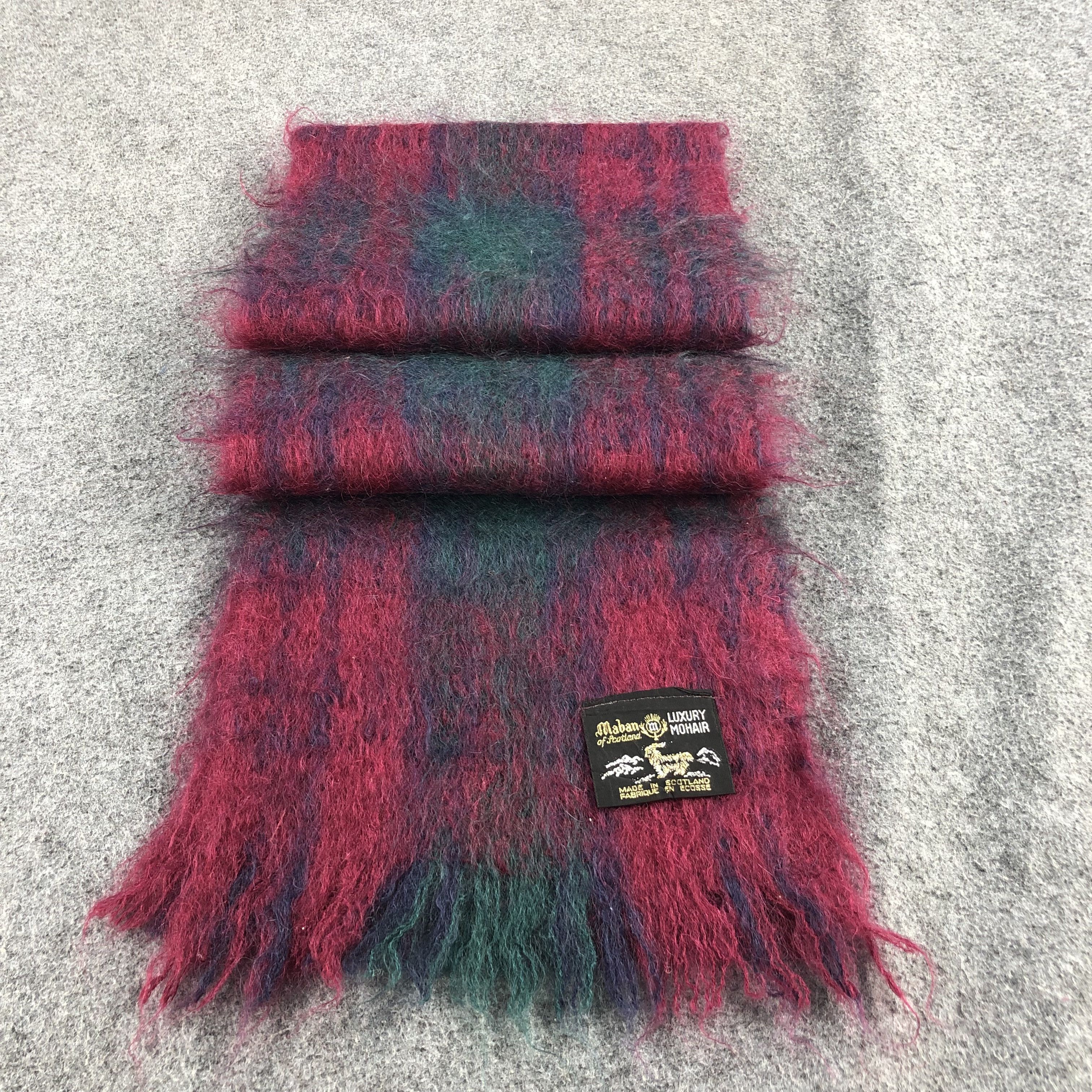 Vintage M&B Anson Tartan Mohair Scarf Muffler V858 Size ONE SIZE - 2 Thumbnail