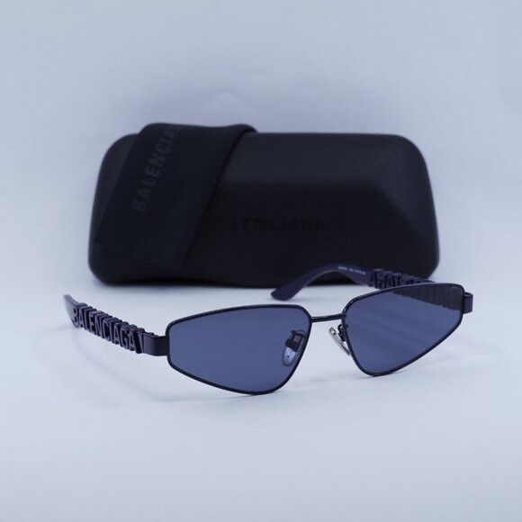 Balenciaga 🕶️ New Balenciaga BB0107S 003 Sunglasses - Navy Blue Frame Size ONE SIZE - 10 Thumbnail