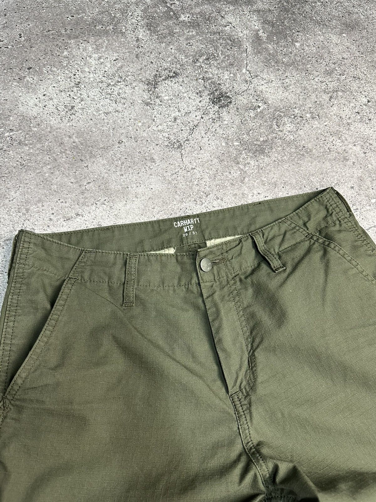 Vintage Carhartt Cargo Distressed Pants Faded Khaki Y2K