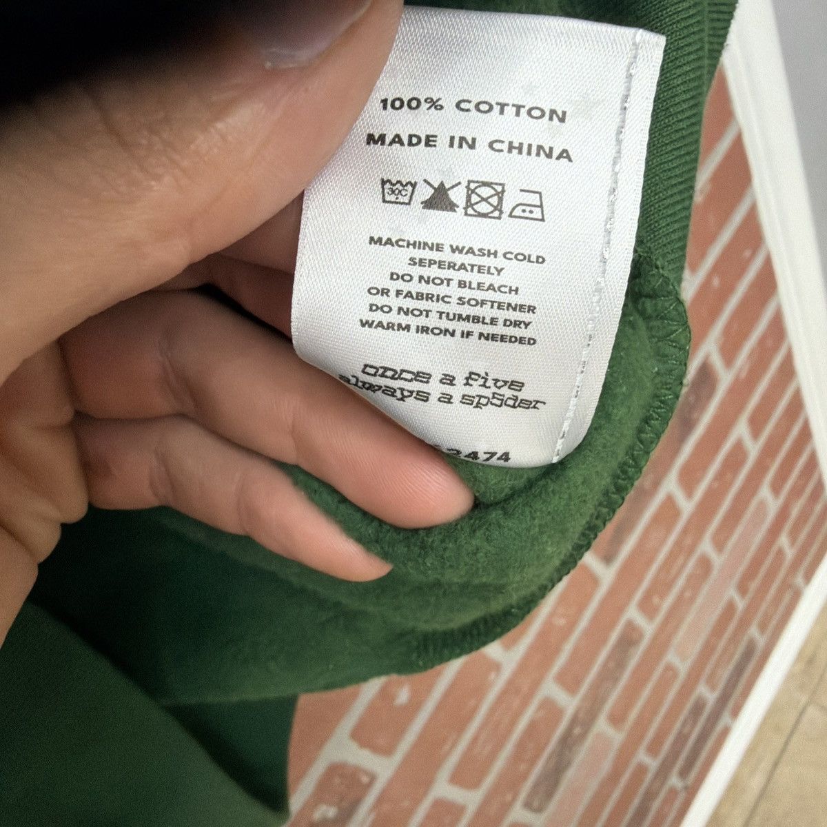 Sp5der Sp5der Worldwide GreenZip Up Studded Hoodie Size M Worn Once Size US M / EU 48-50 / 2 - 9 Thumbnail