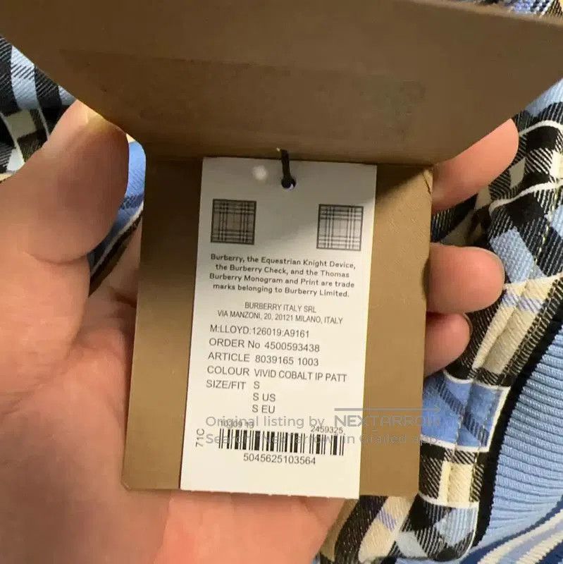 Burberry Burberry Men's Light Blue Cotton Hoodie. Size US S / EU 44-46 / 1 - 6 Thumbnail