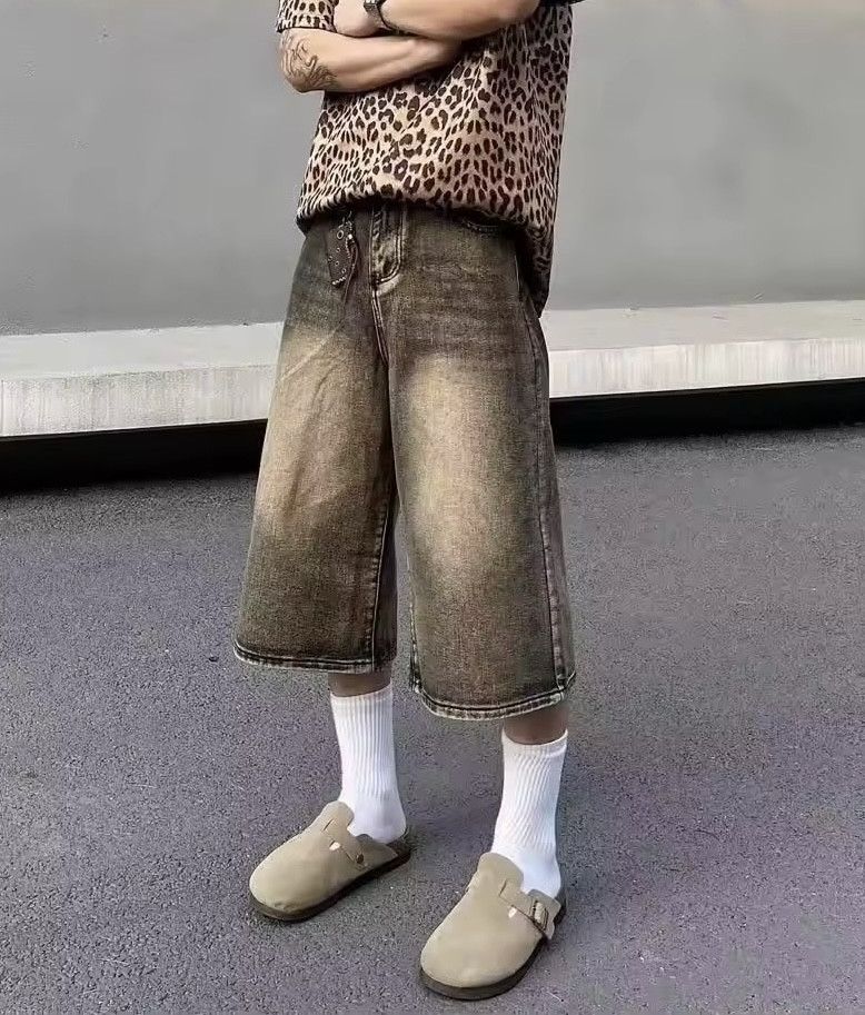 Japanese Brand × Jean Retro Hip Hop Jeans Short Size US 27 - 2 Thumbnail