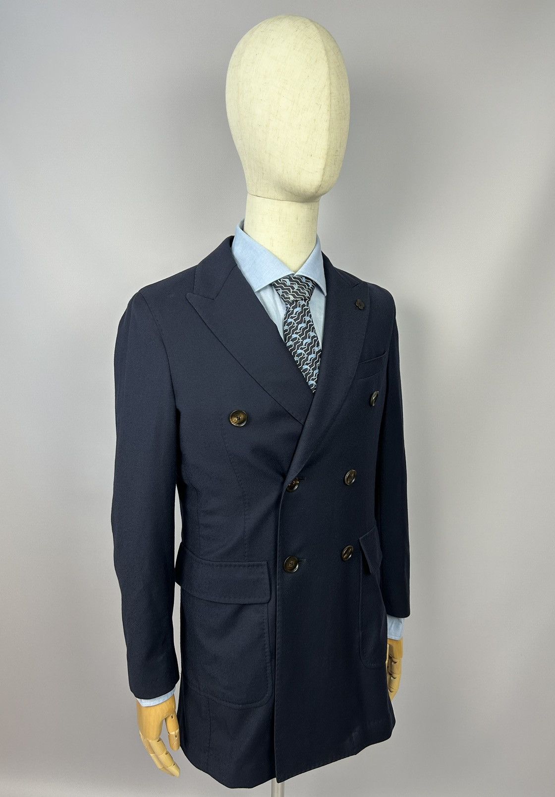 Paoloni Paoloni Quarantotto Double Breasted Wool Unlined Blazer EU48 Size 48R - 10 Thumbnail